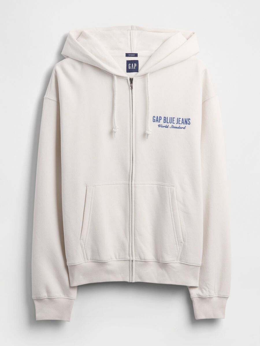 White zip-up hoodie Man_4