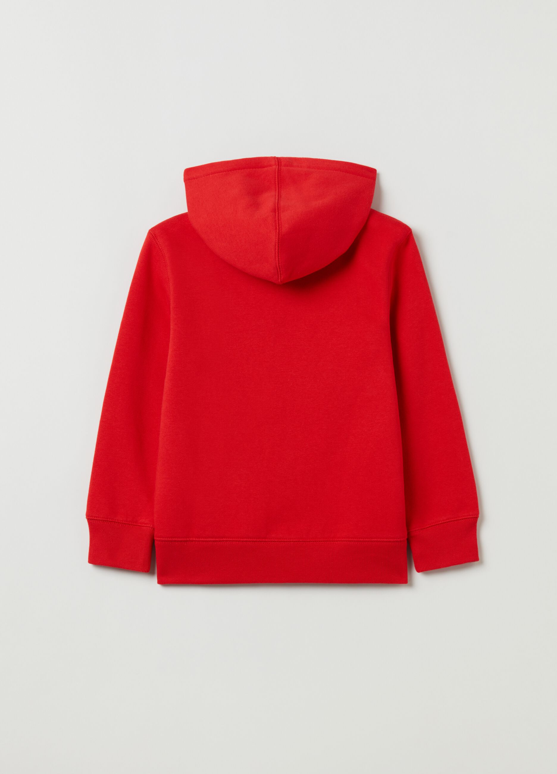 Full-zip fleece sweatshirt with logo embroidery_1