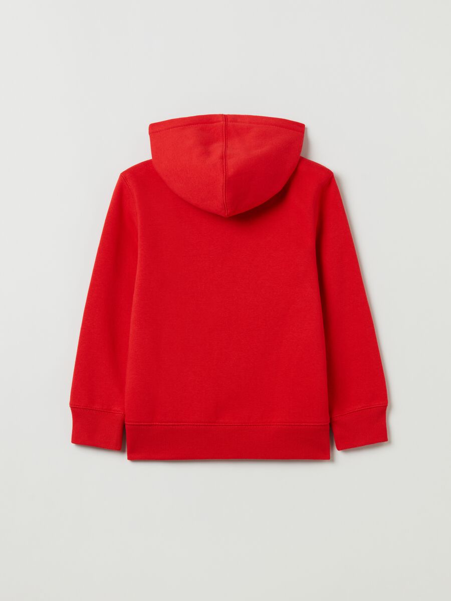 Full-zip fleece sweatshirt with logo embroidery Boy_1