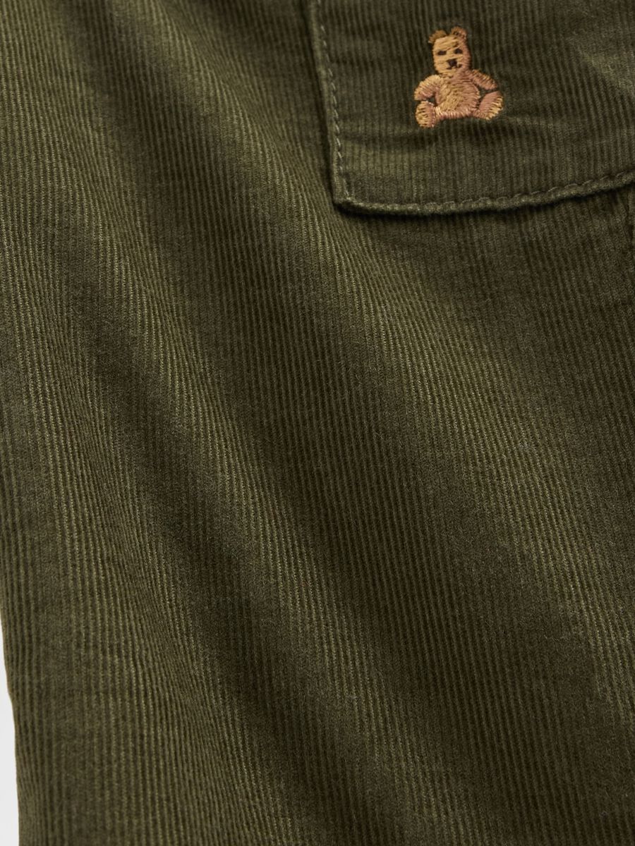 Pantaloni verdi cargo in cotone Neonato_2