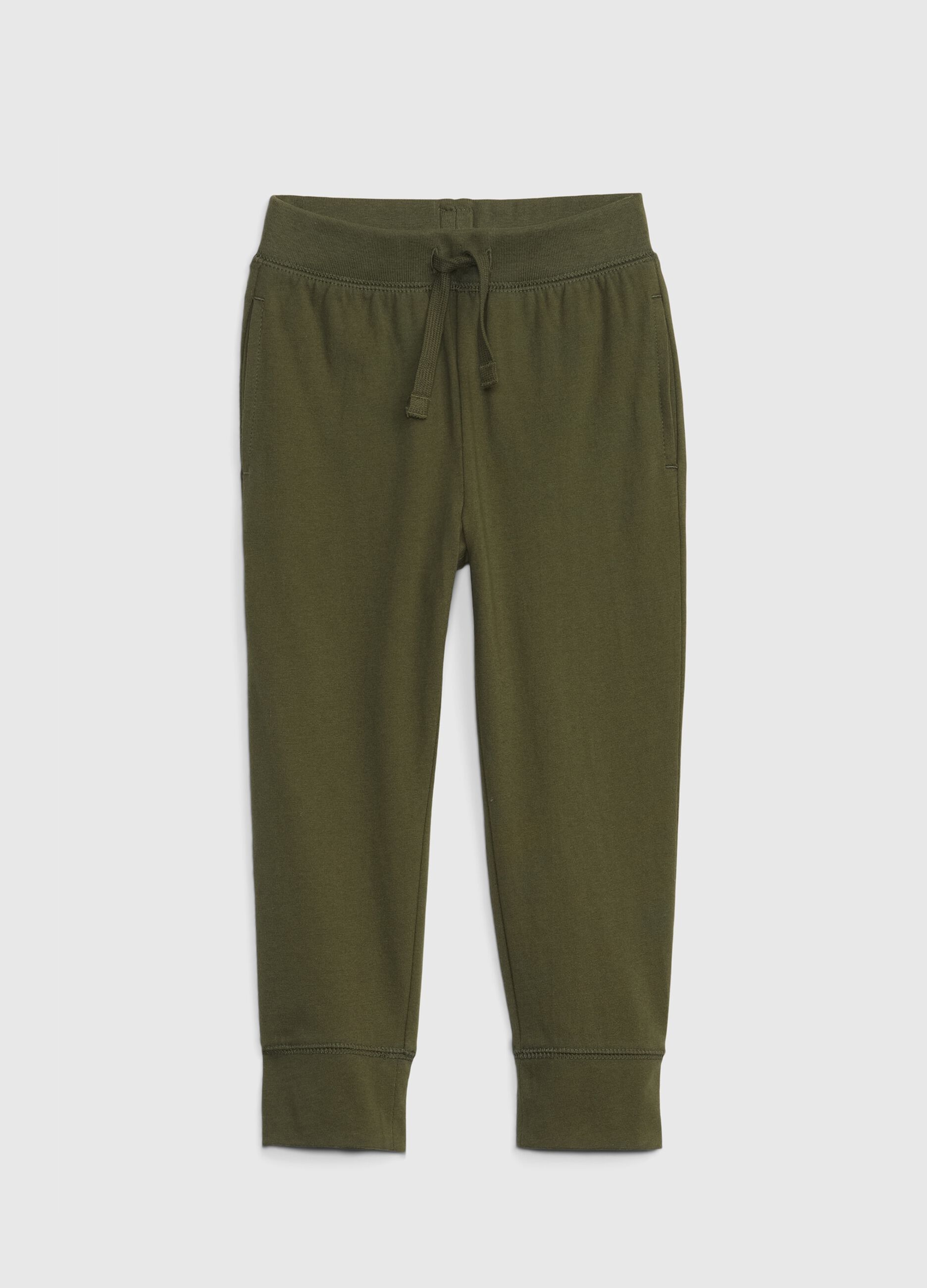 Plush joggers with drawstring