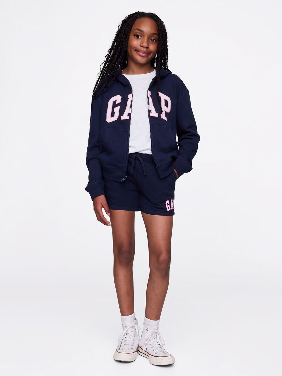 Shorts blu con logo GAP Kids Bambina_0