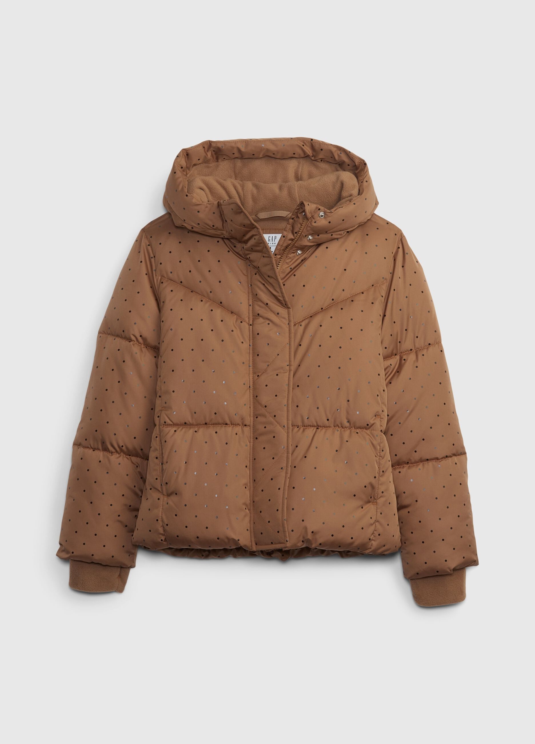 Quilted puffer jacket with hood
