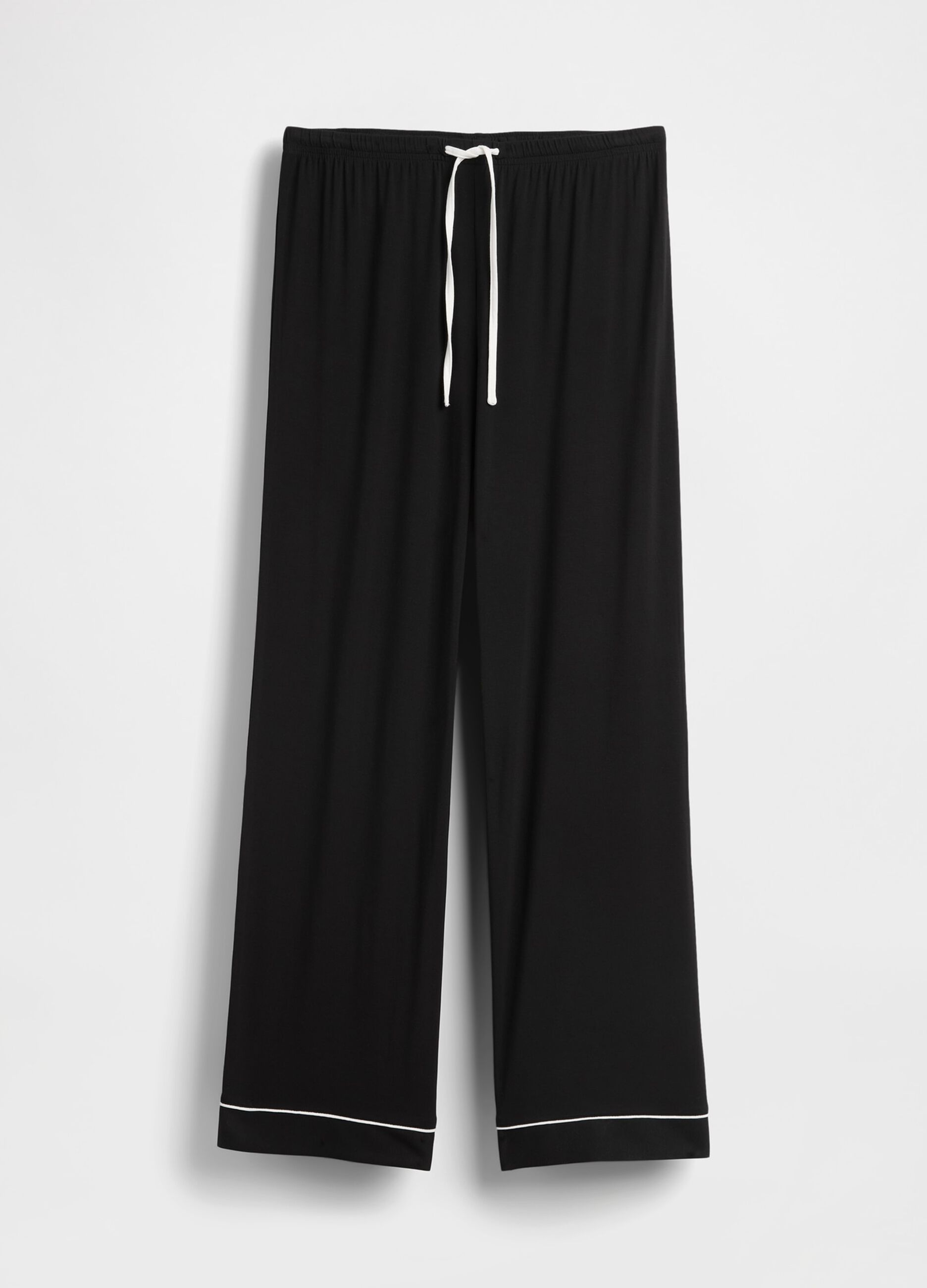 Pantalone pigiama con piping a contrasto