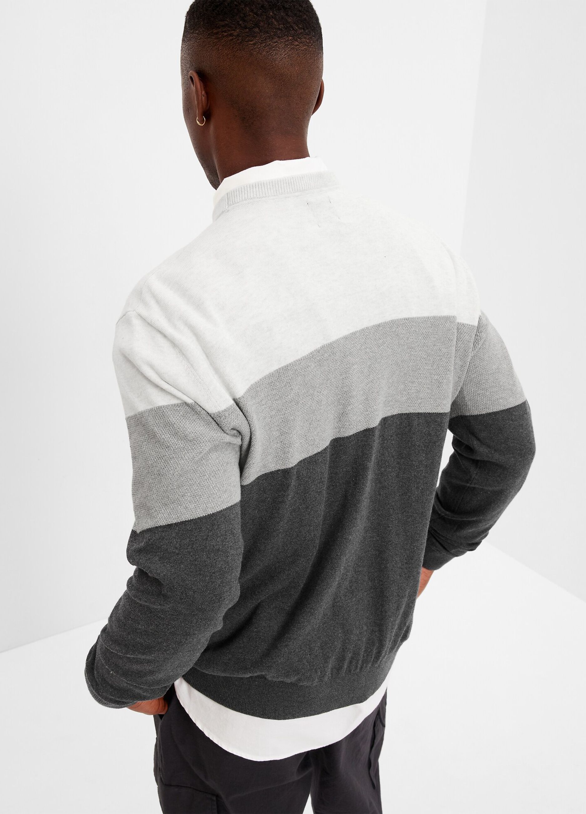 Colour block cotton pullover_1