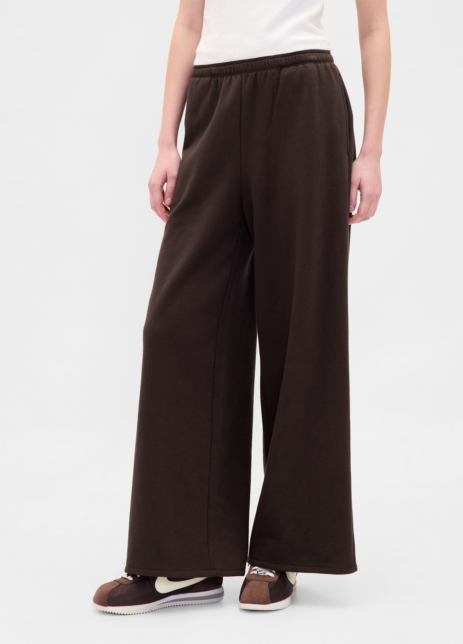 Brown Cotton Blend Trousers