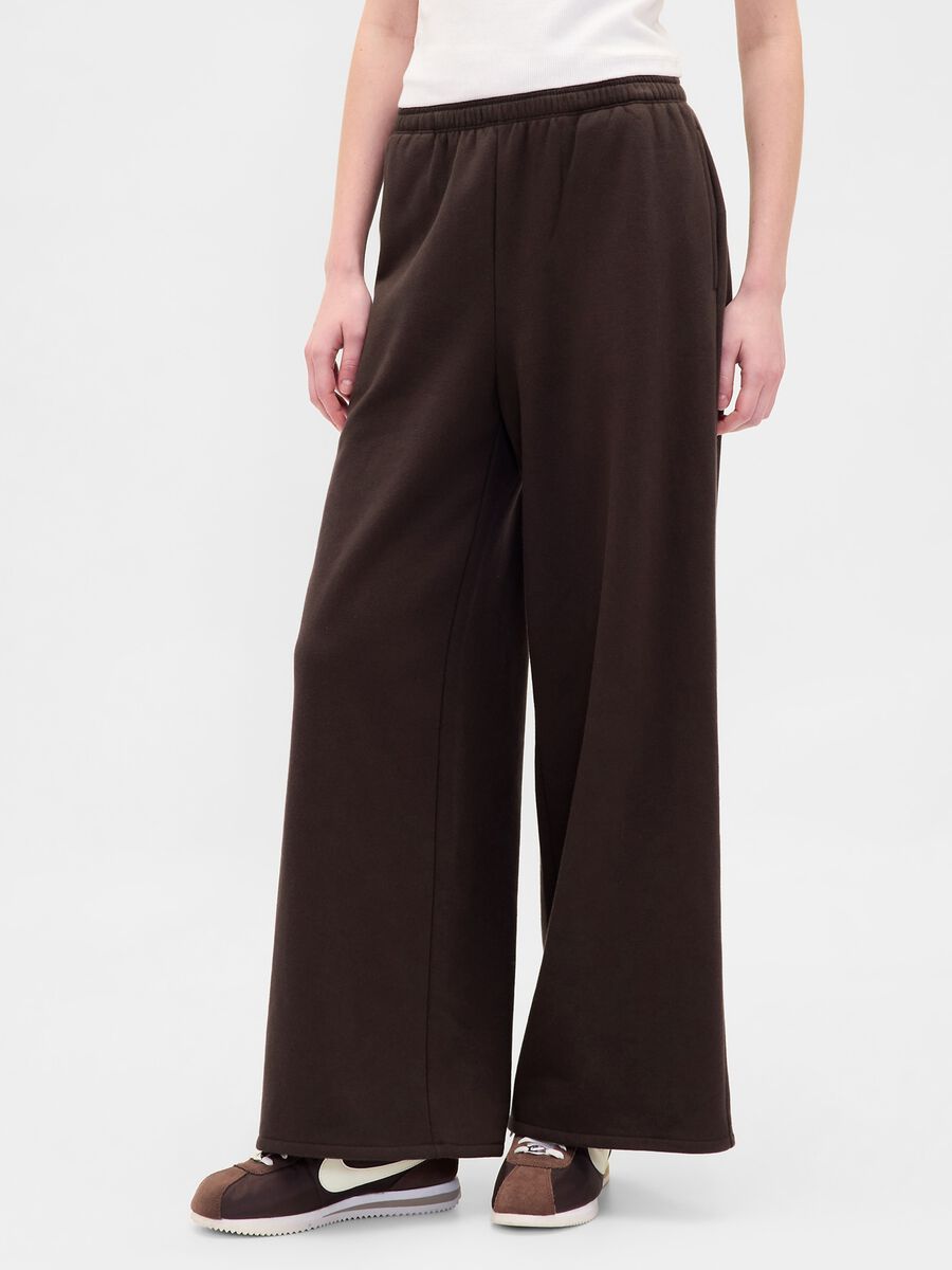 Brown Cotton Blend Trousers Woman_1