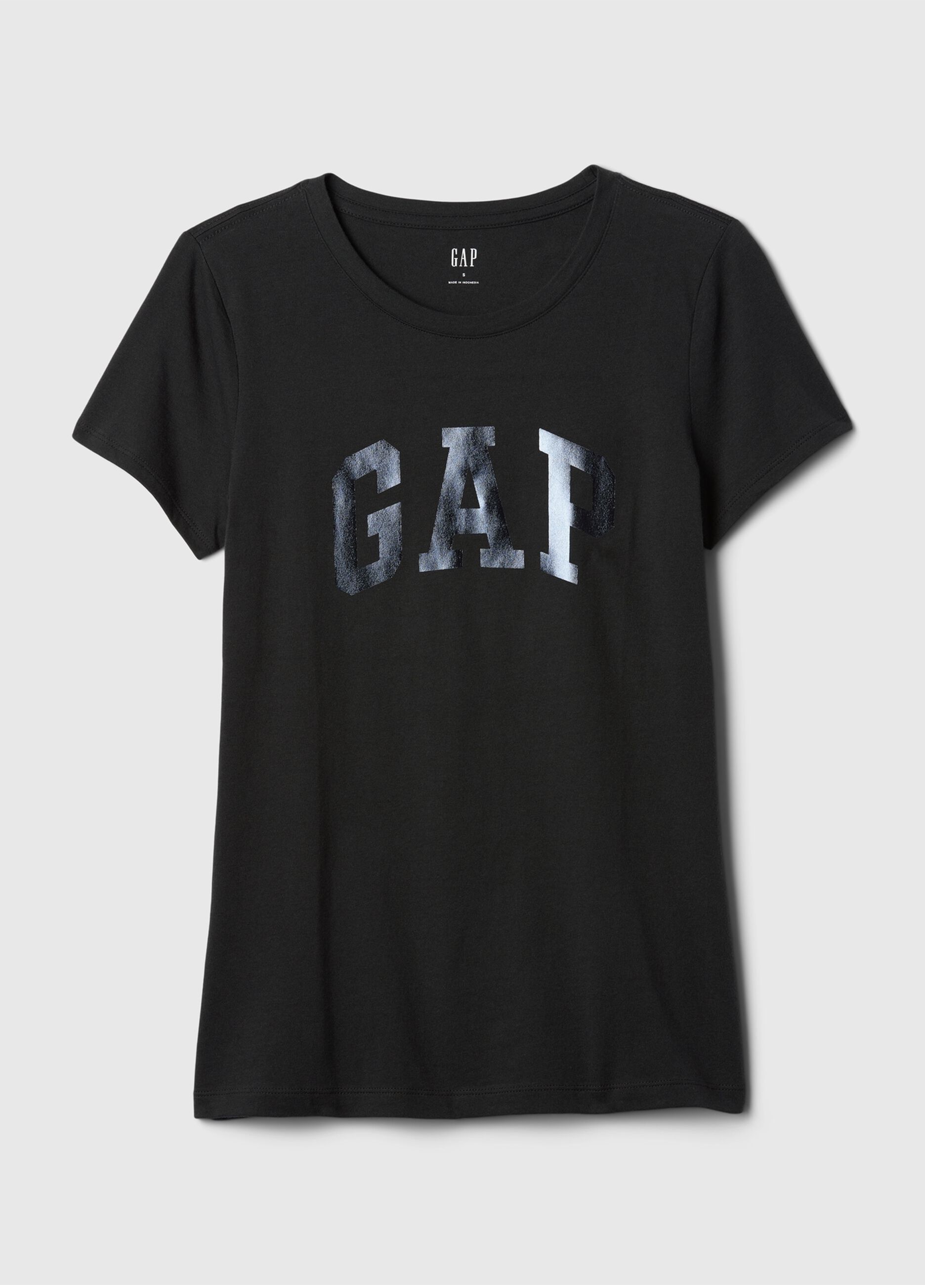 T-shirt con stampa logo in foil_4
