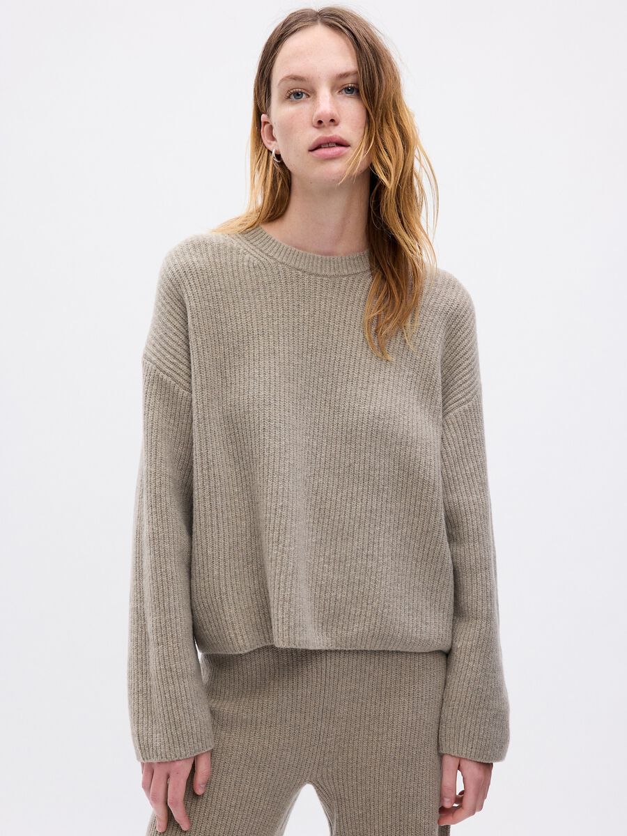 Oversize ribbed pullover Woman_0