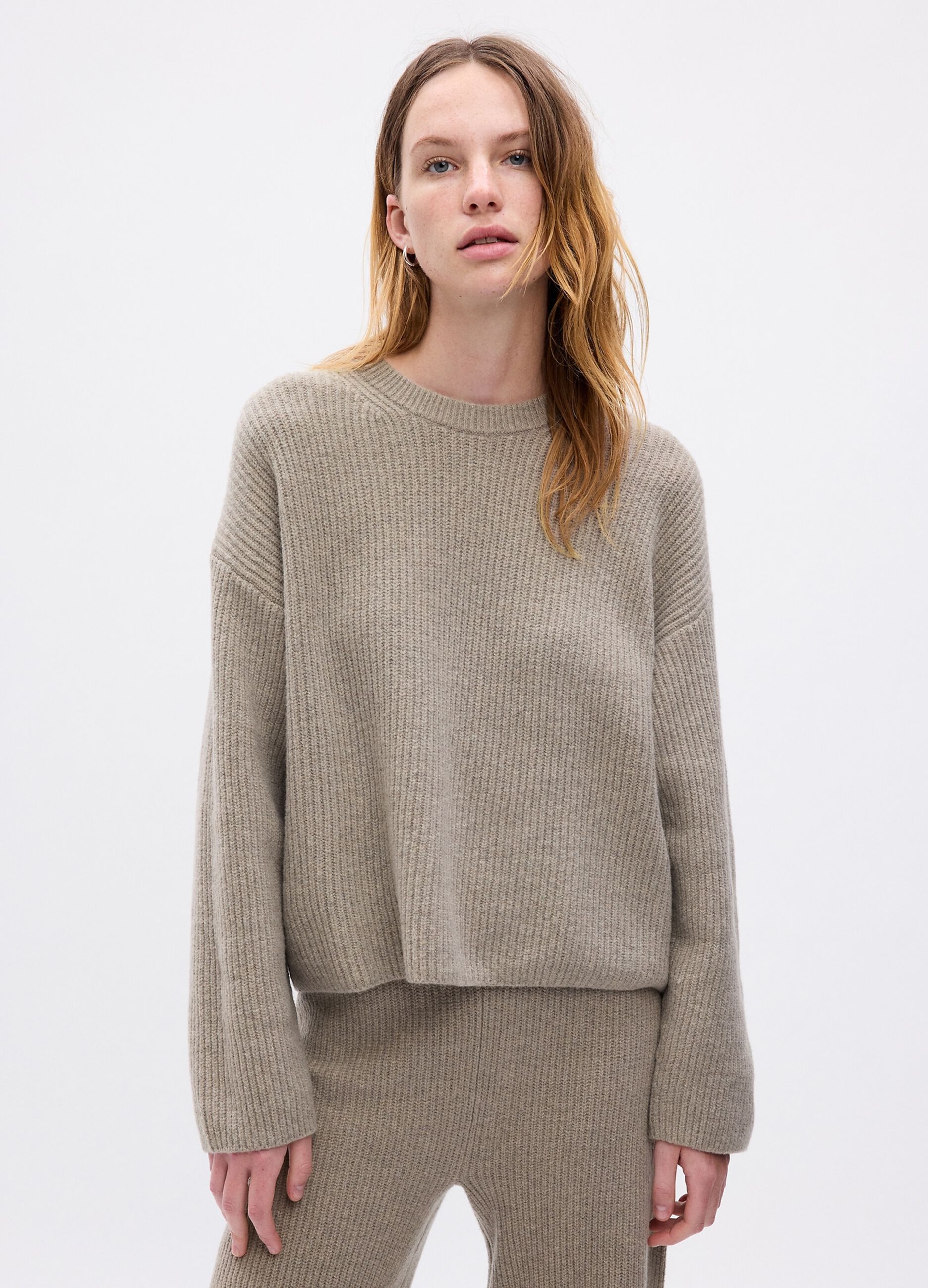 Oversize ribbed pullover