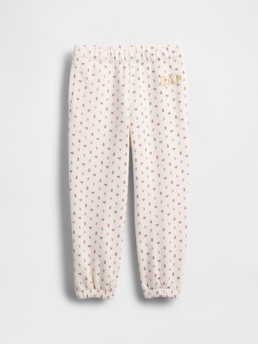 Pink cotton blend trousers Baby Girl_0
