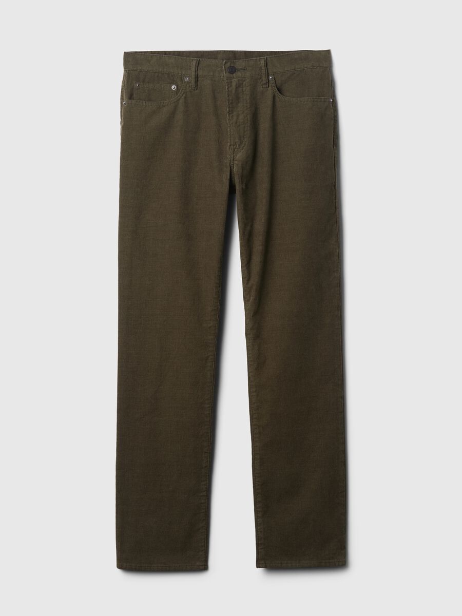 Straight-fit trousers in stretch corduroy Man_4