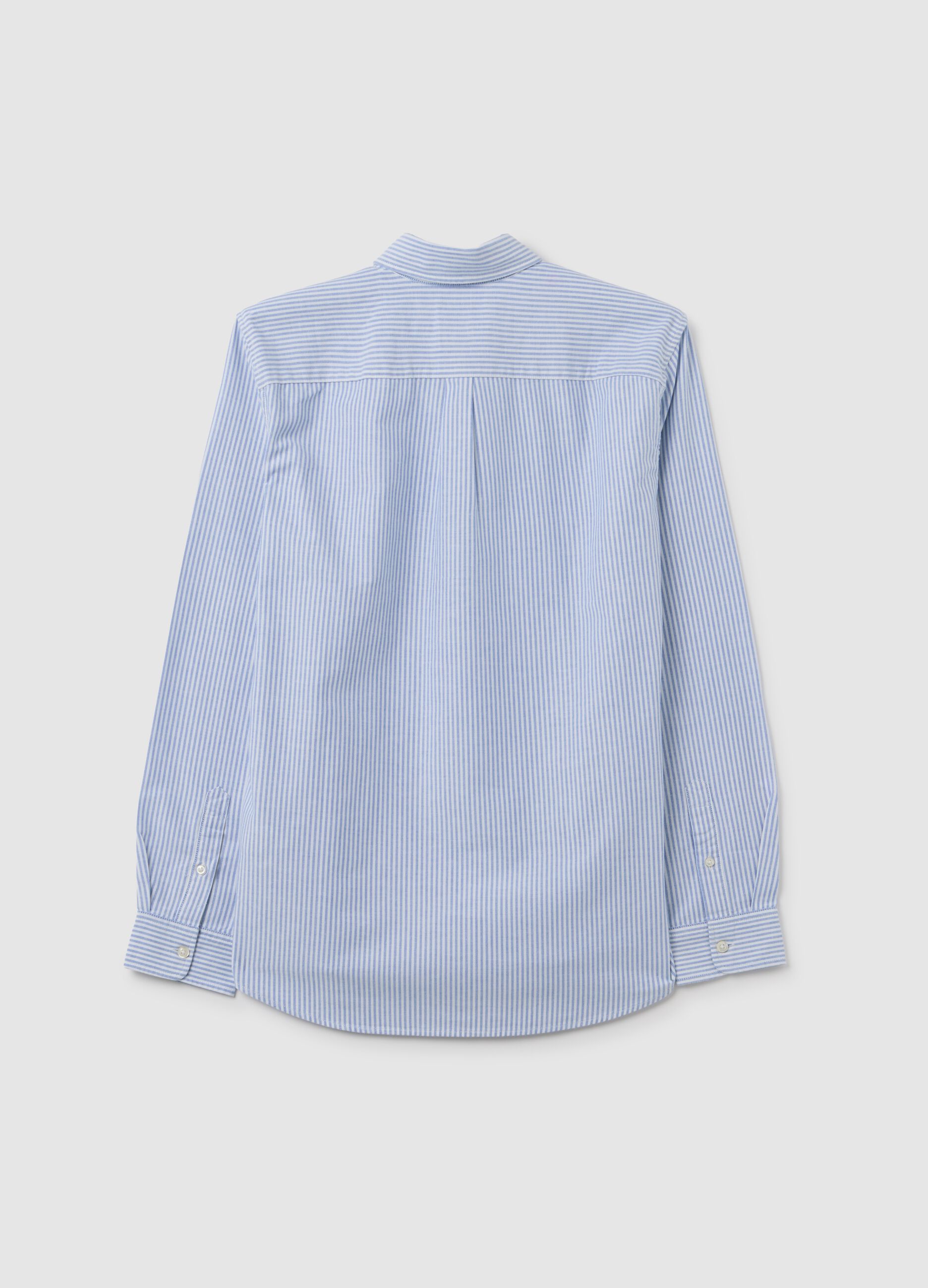 Camicia in oxford a righe con taschino_2