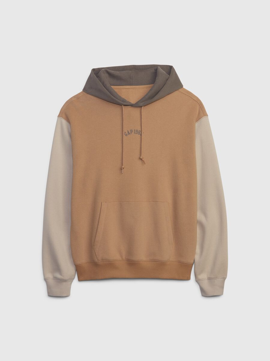 Felpa color-block con cappuccio e ricamo logo Uomo_3
