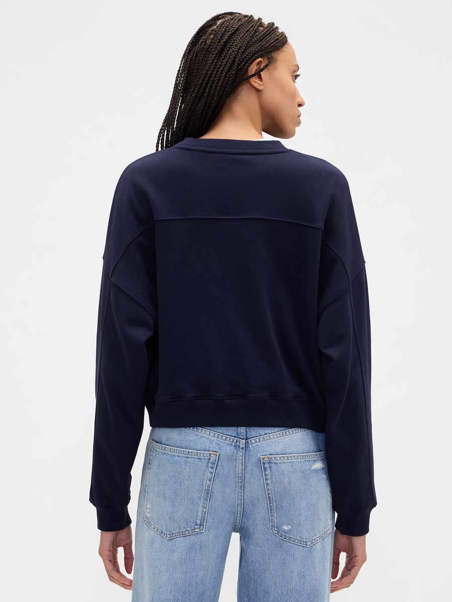 Felpa con girocollo e logo ricamato  Donna_1