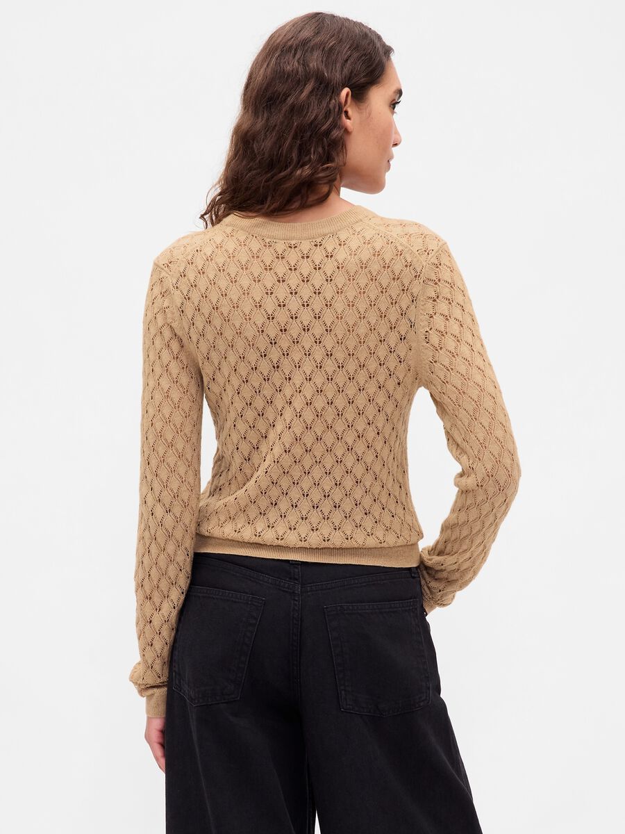 Beige wool blend jumper Woman_1
