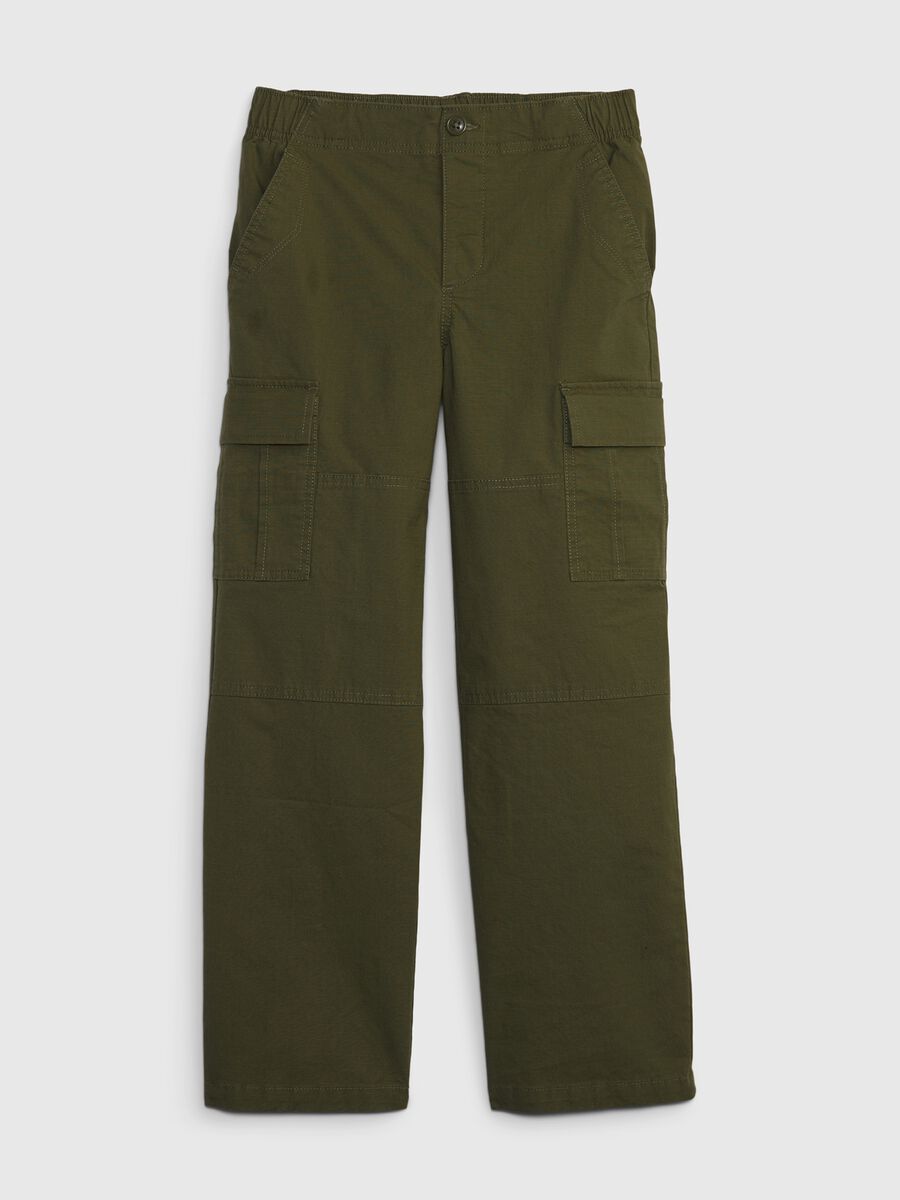 Cargo trousers with ripstop weave Boy_0