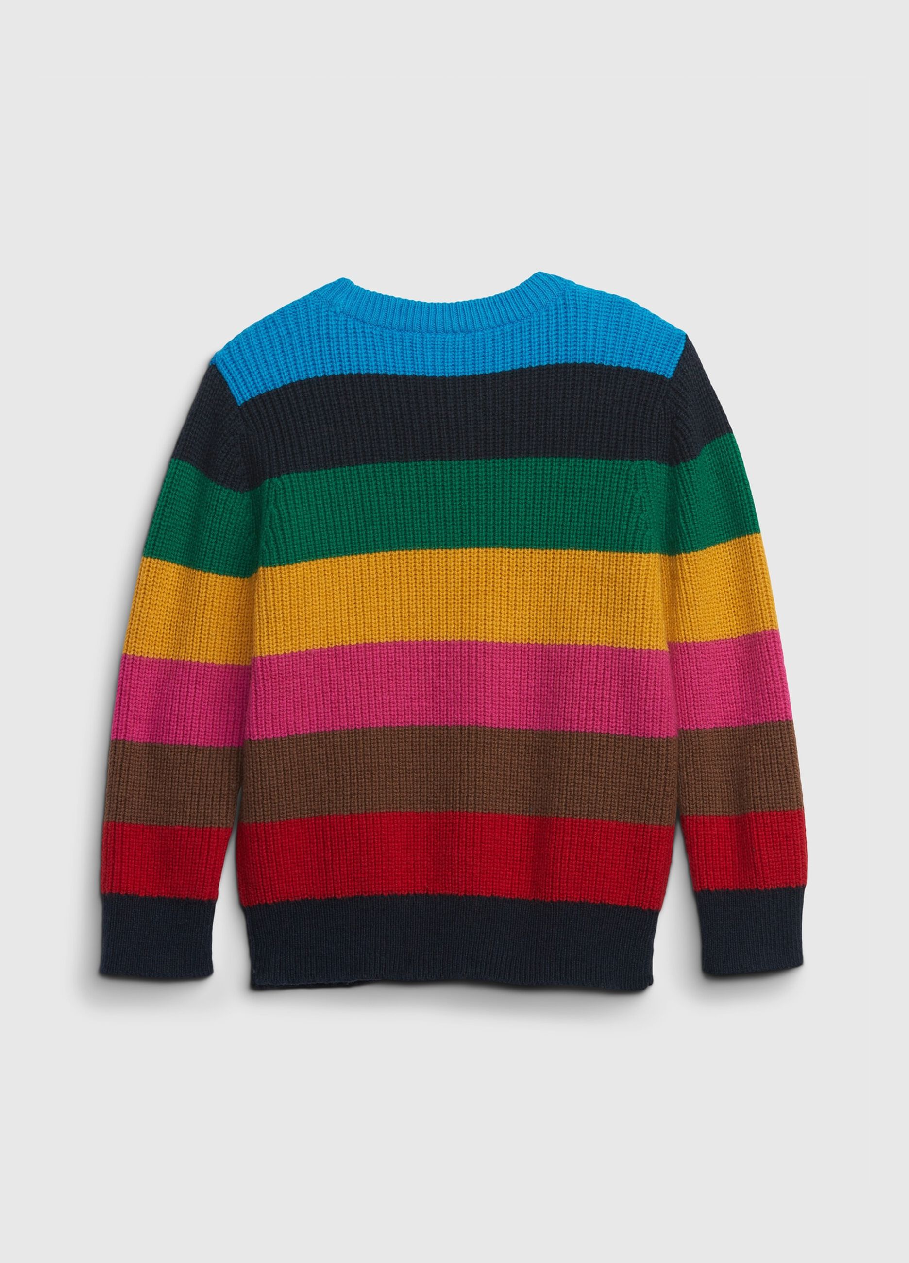 Happy Stripe round-neck pullover_1