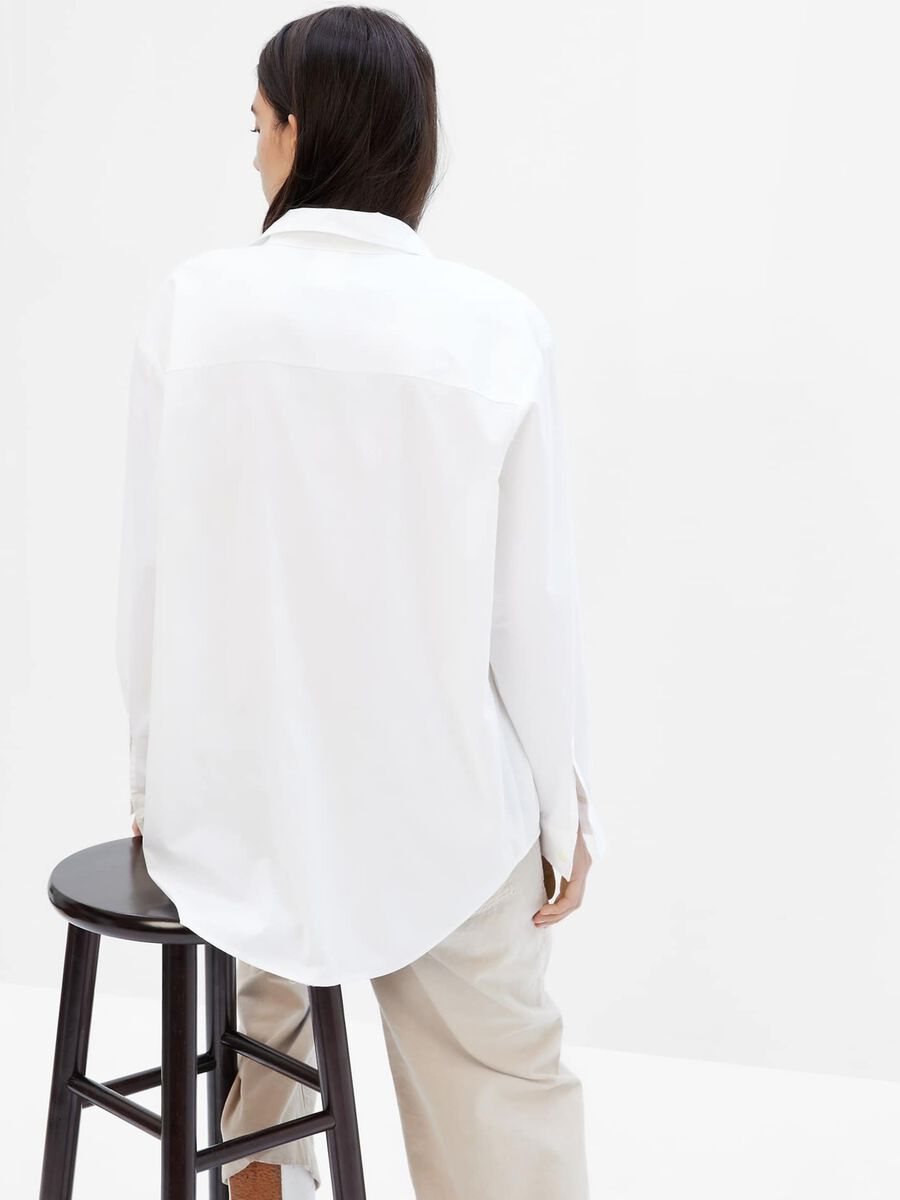 Camicia oversize in popeline di cotone Donna_1