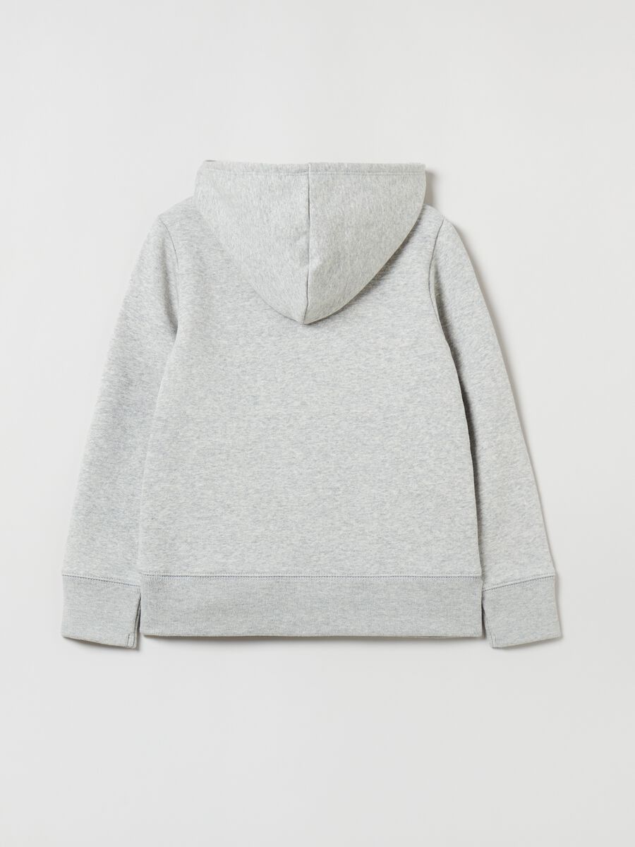 Sweatshirt with hood and logo patch Girl_2