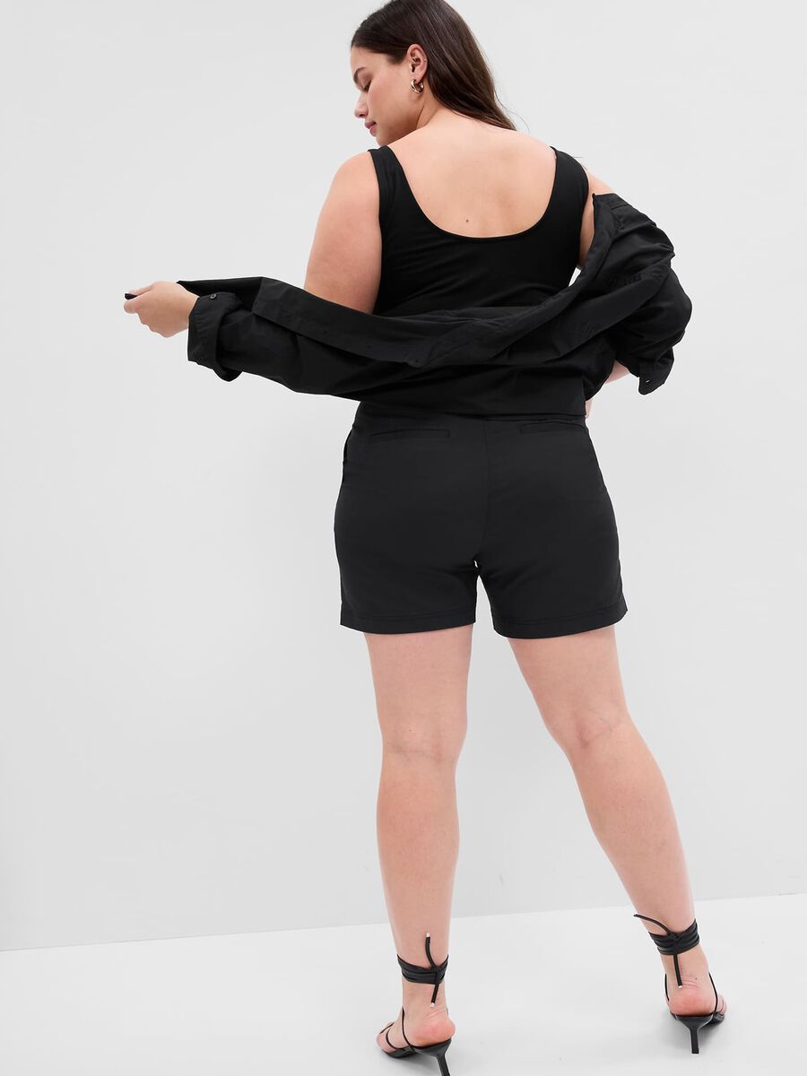 Shorts chino in cotone stretch Donna_3
