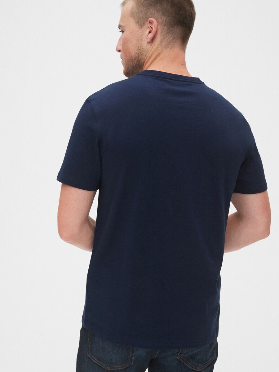 T-shirt in cotone con ricamo logo Uomo_1