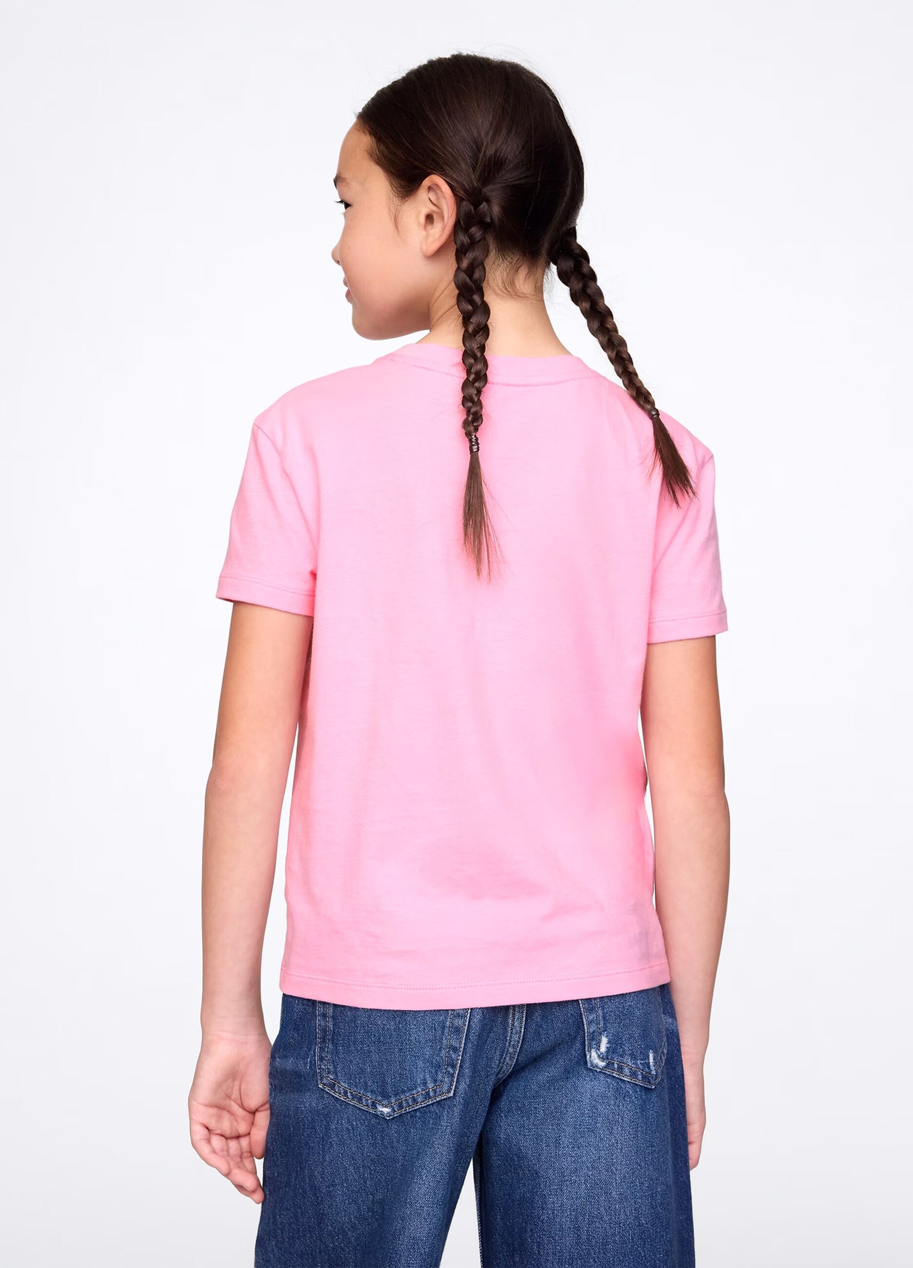 T-shirt rosa in cotone_1