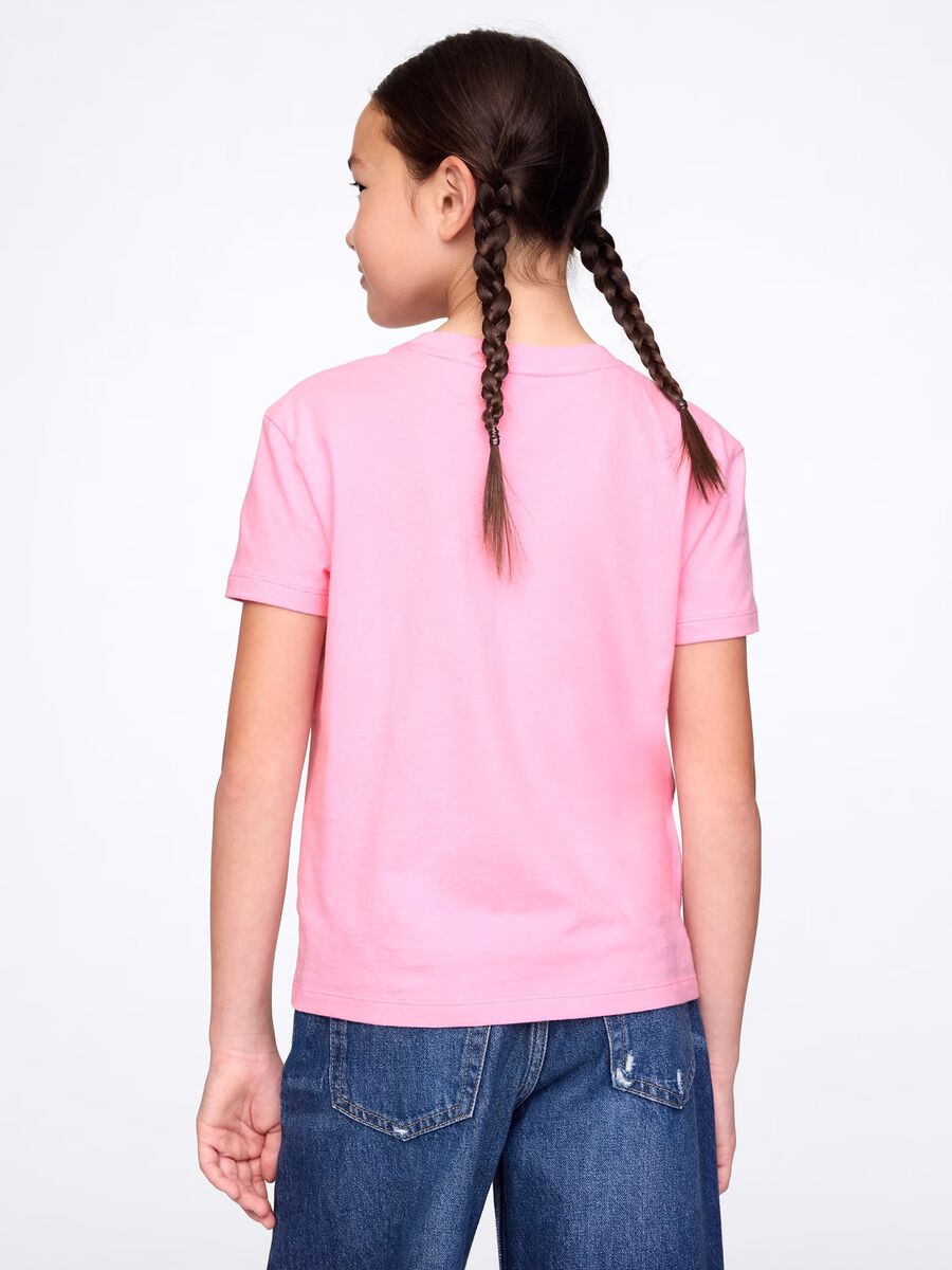 T-shirt rosa a maniche corte in cotone per bambina GAP Kids Bambina_1