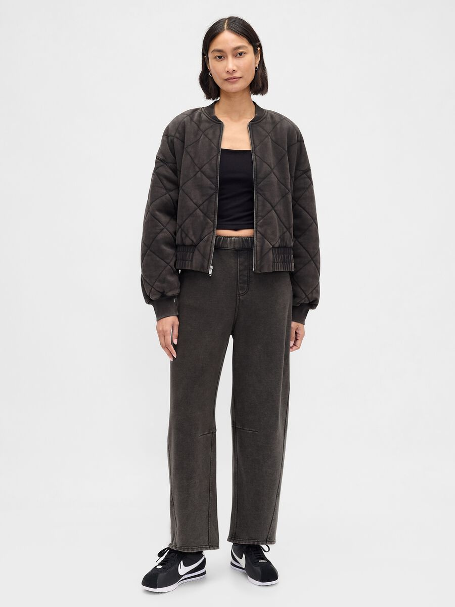 Grey Wide Leg Trousers Woman_0