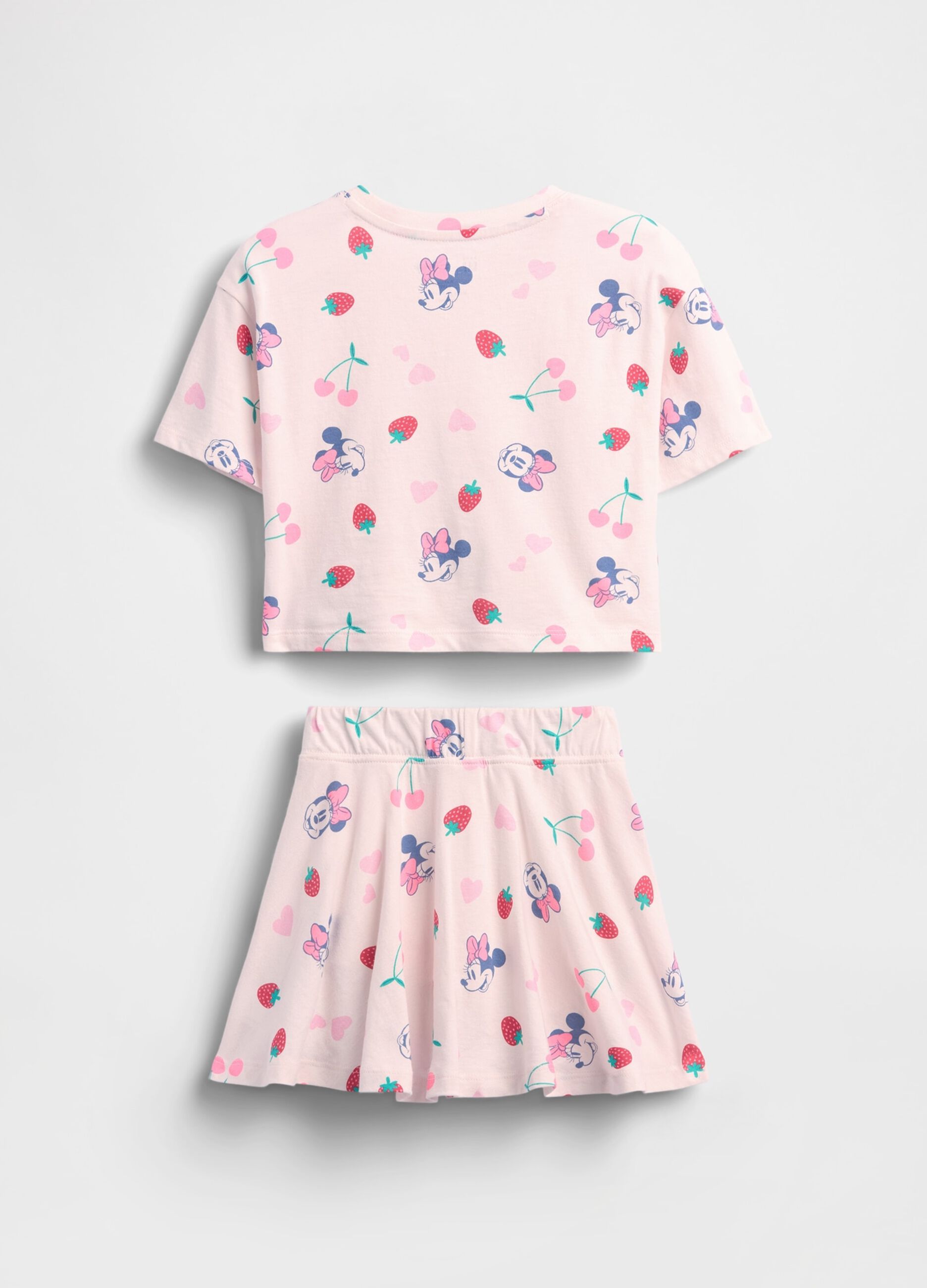 Set Minnie Disney in puro cotone con t-shirt e gonna