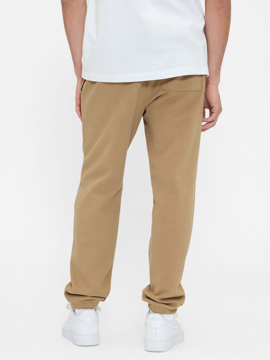 Beige jogger trousers in cotton and polyester blend Man_2