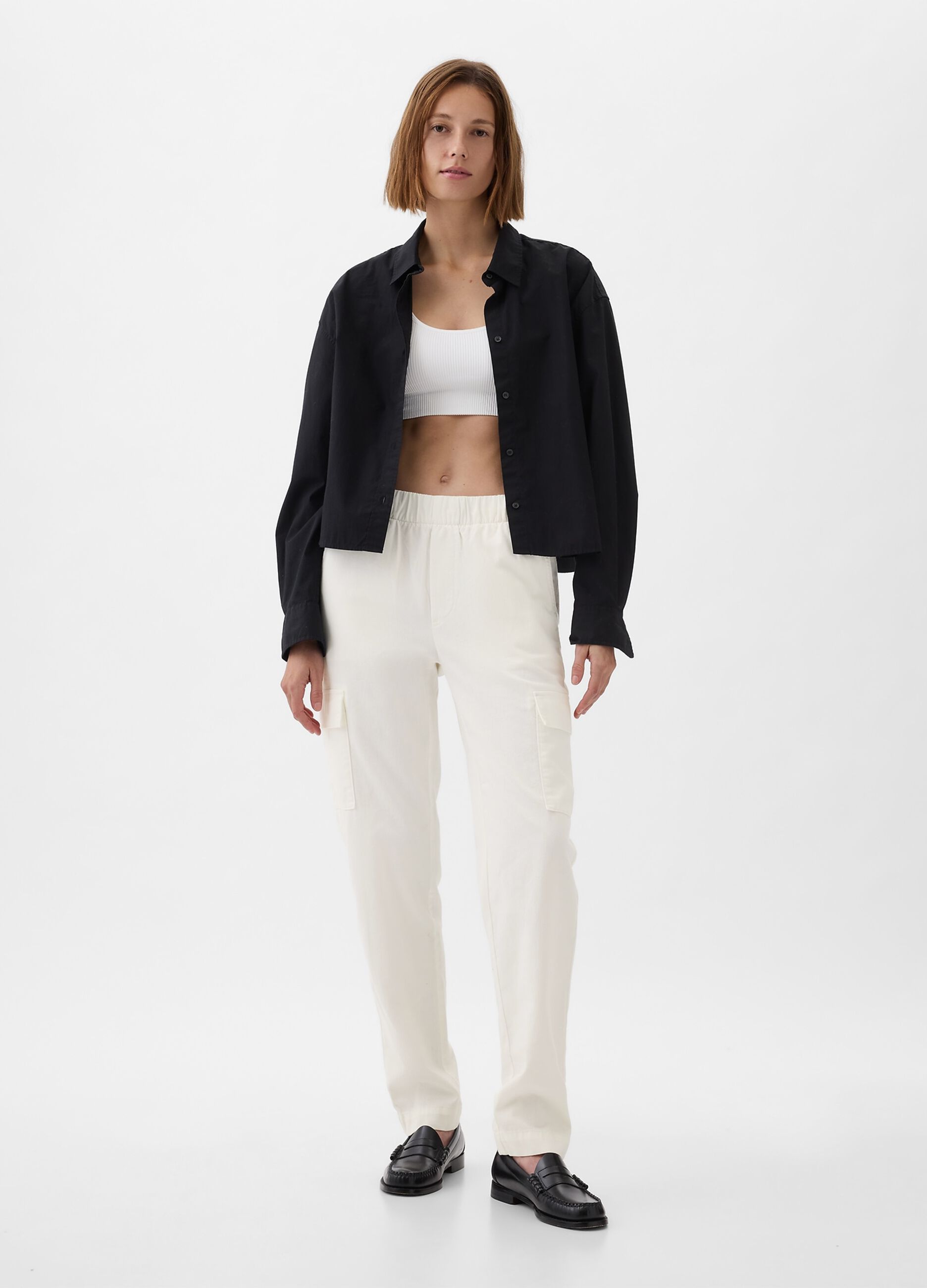 Pantalone straight fit cargo