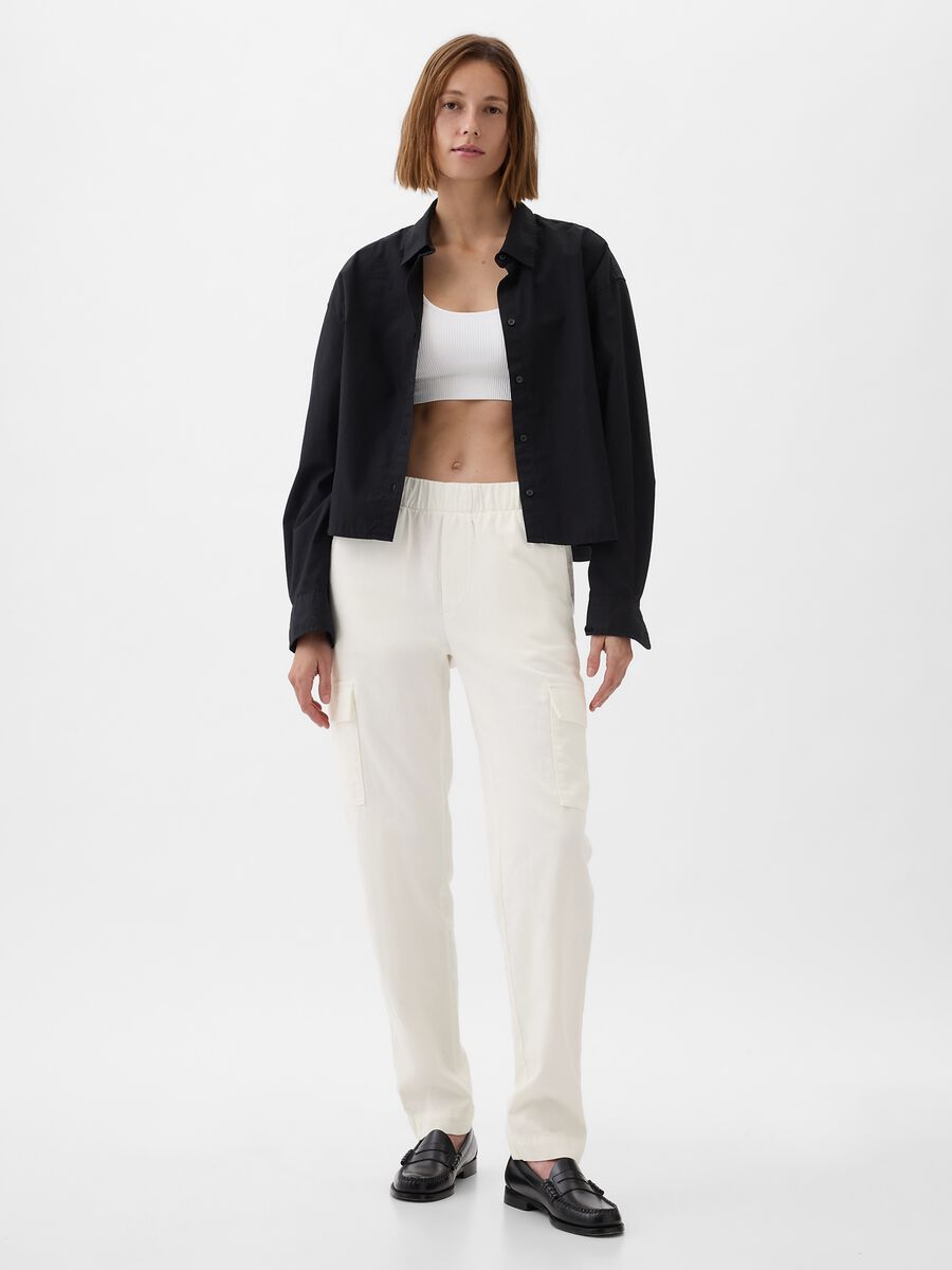 Pantalone straight fit cargo Donna_0
