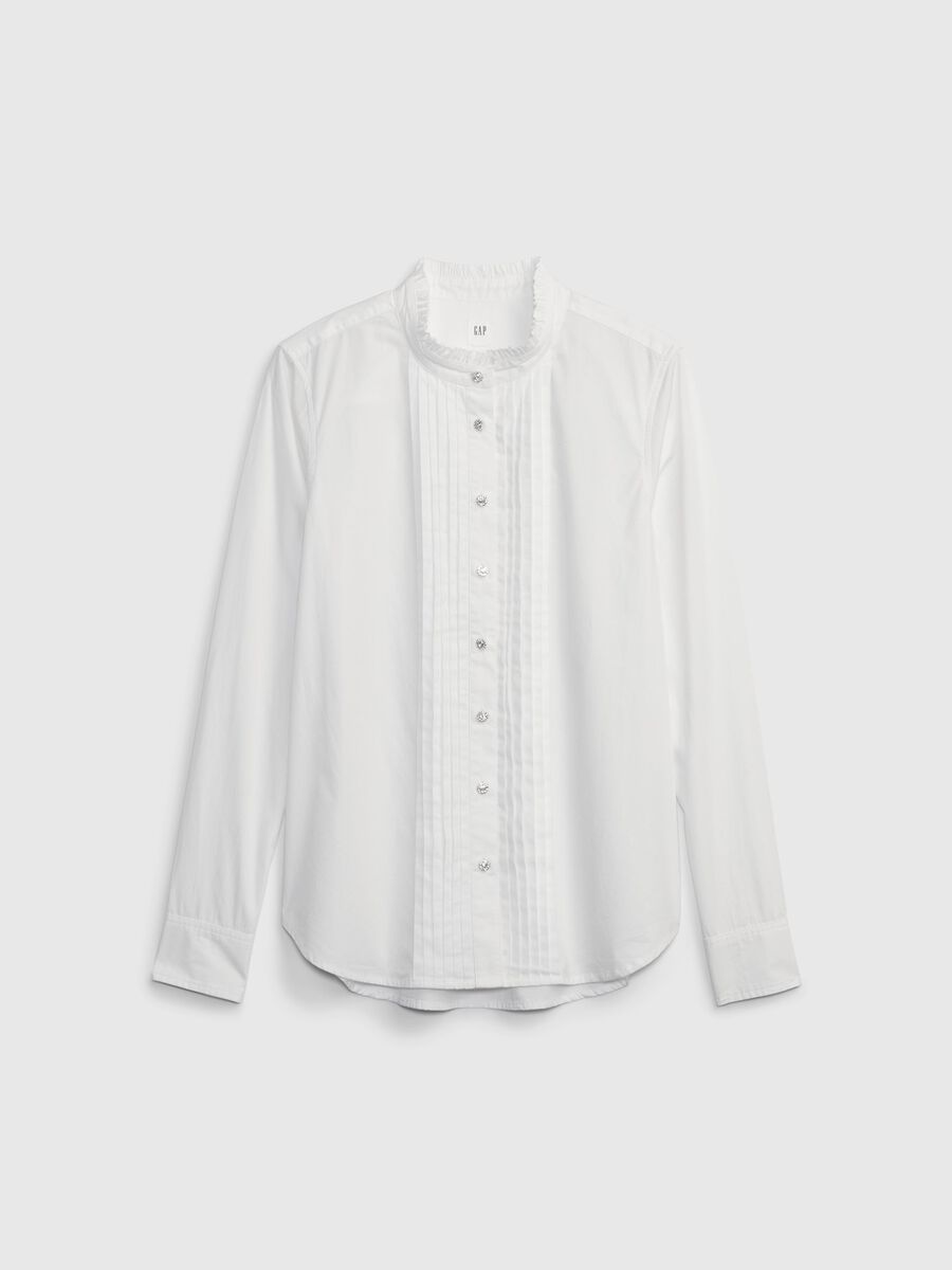 Organic cotton shirt with jewel buttons Woman_3