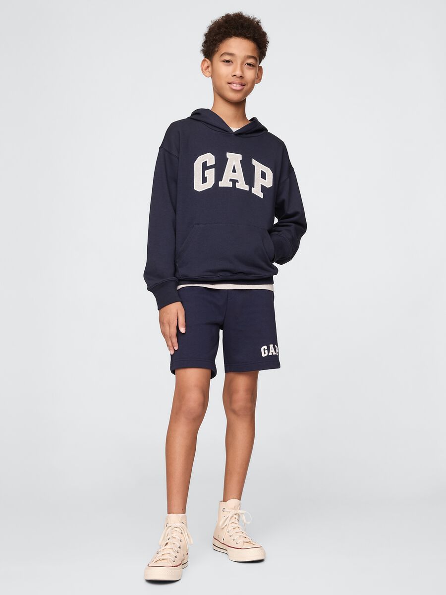 Navy blue shorts in cotton-polyester blend GAP Kids Boy_0