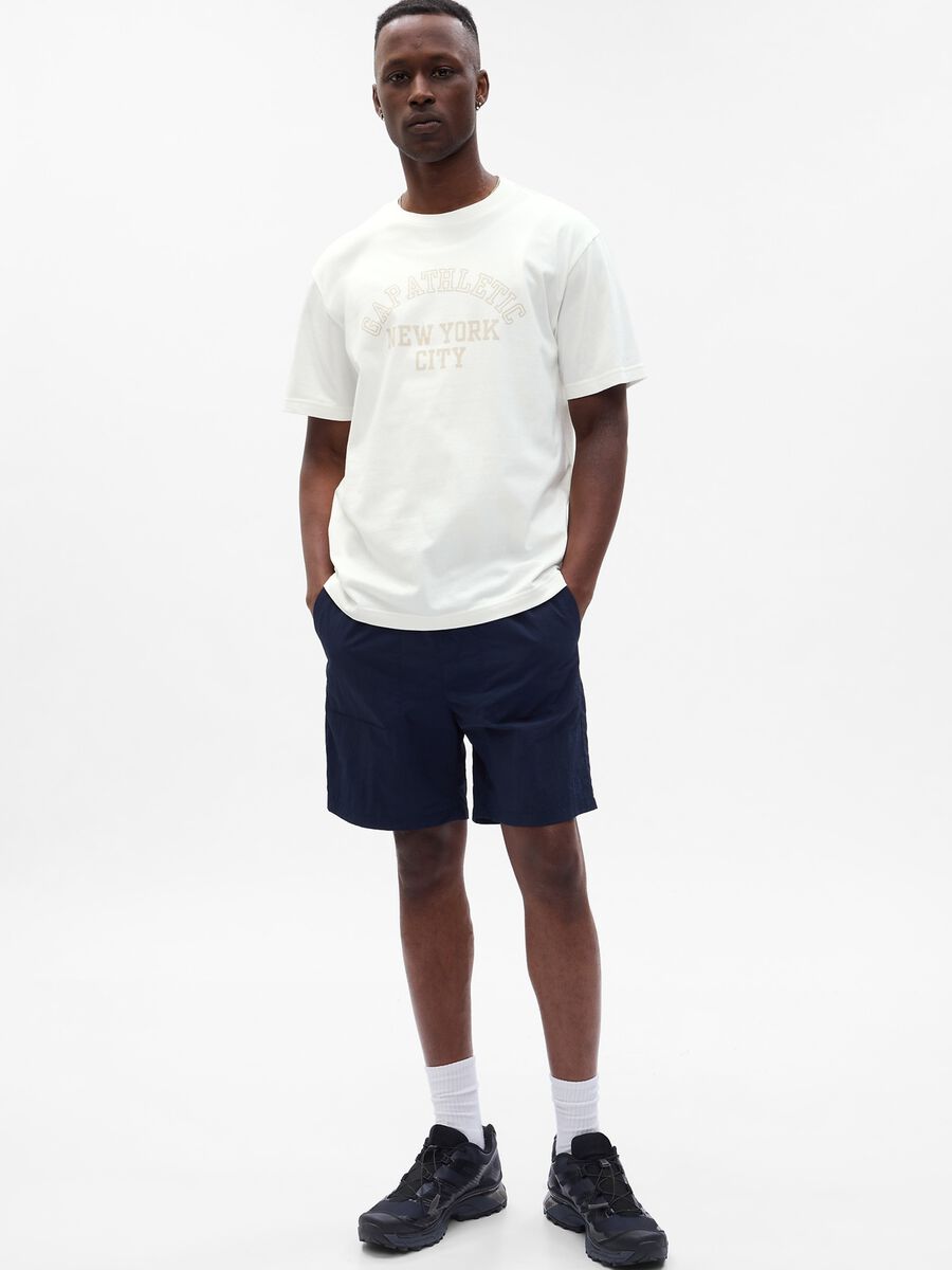 T-shirt with Athletics logo and lettering print Man_0