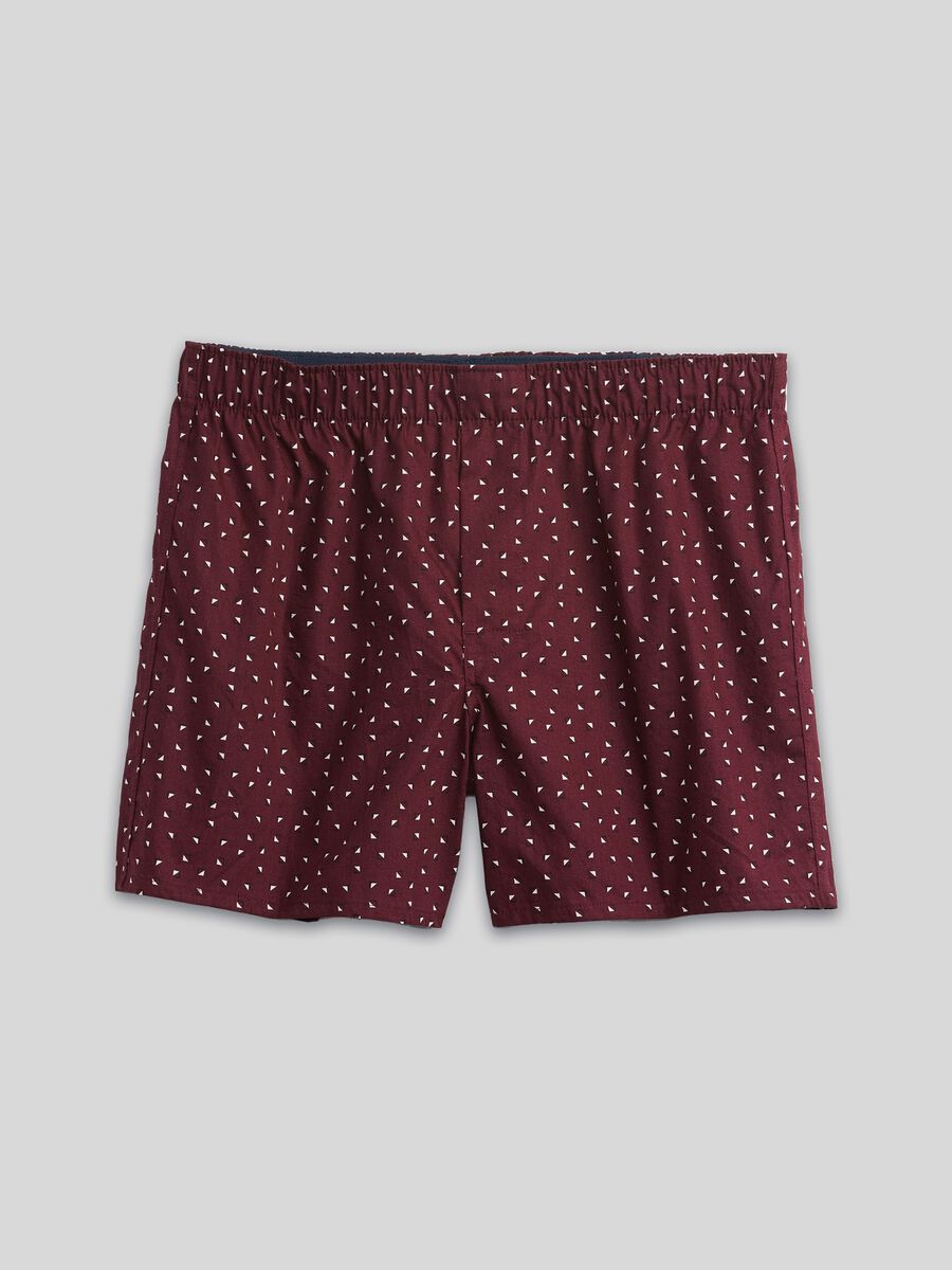 Cotton boxer shorts with micro pattern Man_0