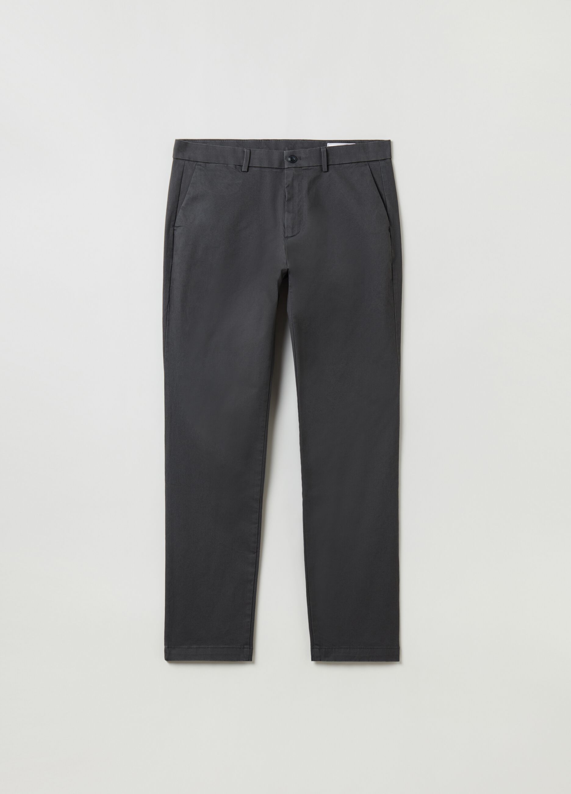 Skinny-fit stretch cotton trousers_1