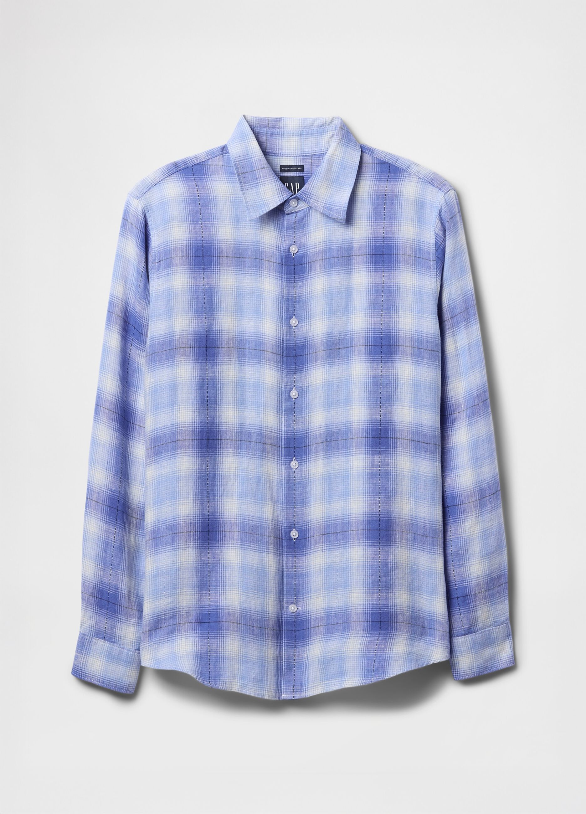 Camicia a quadri blu sfumata_3