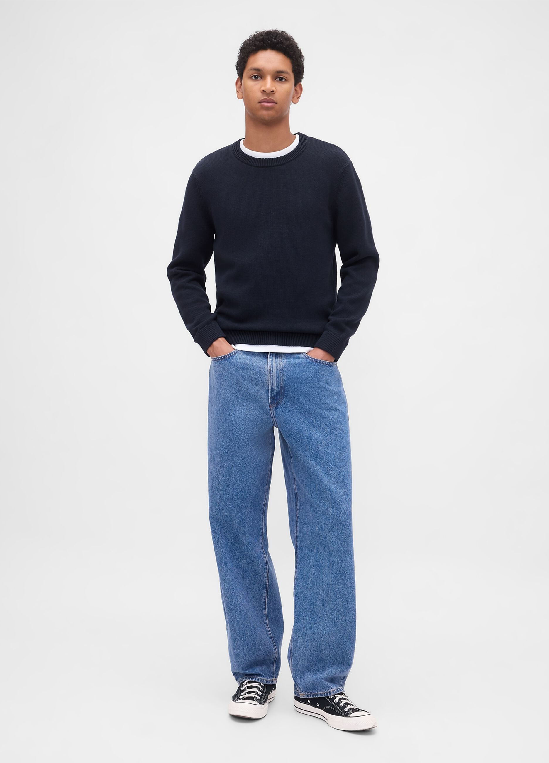 Maglione blu in cotone_2