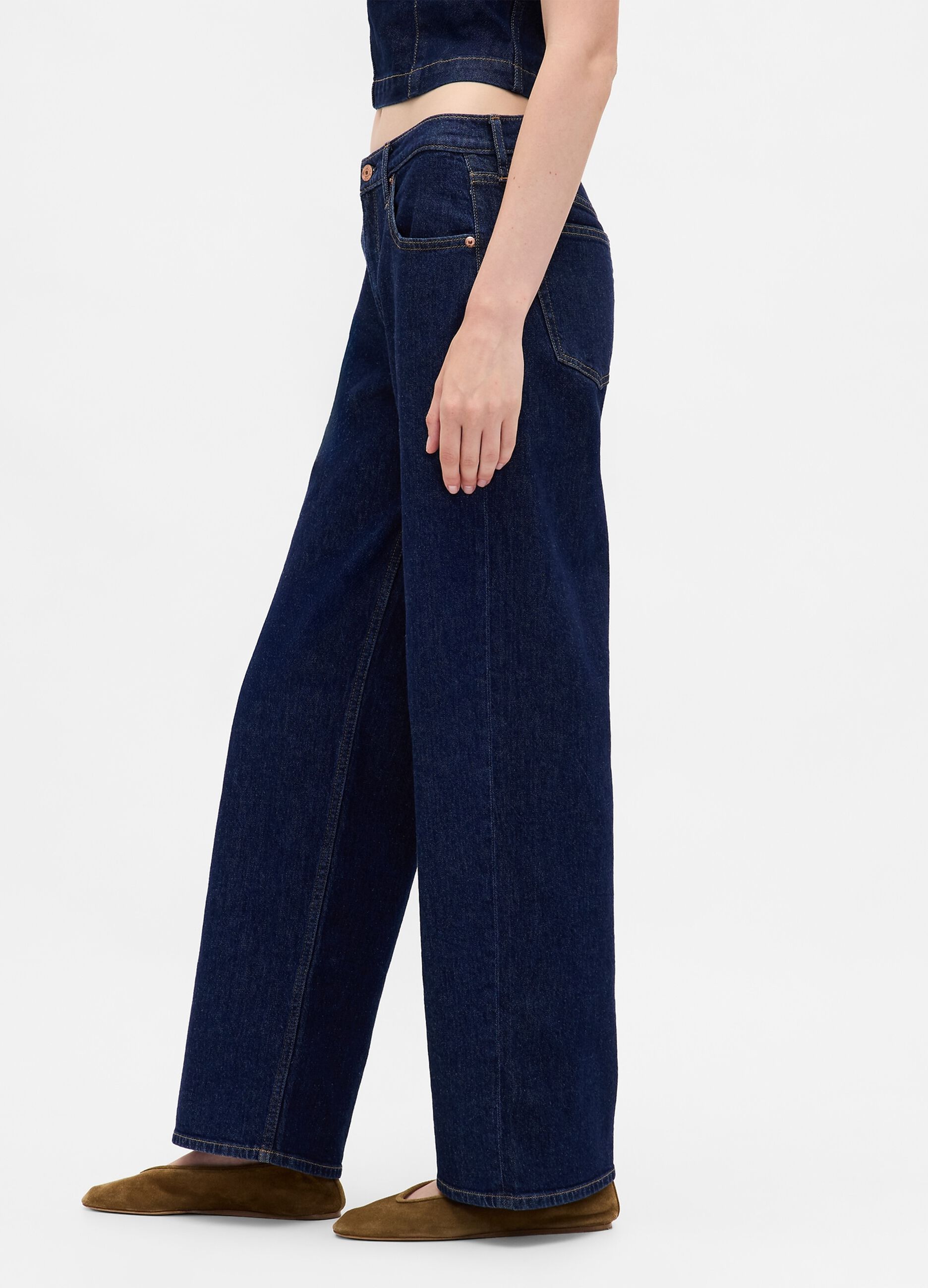 Pantaloni denim blu elasticizzati_3