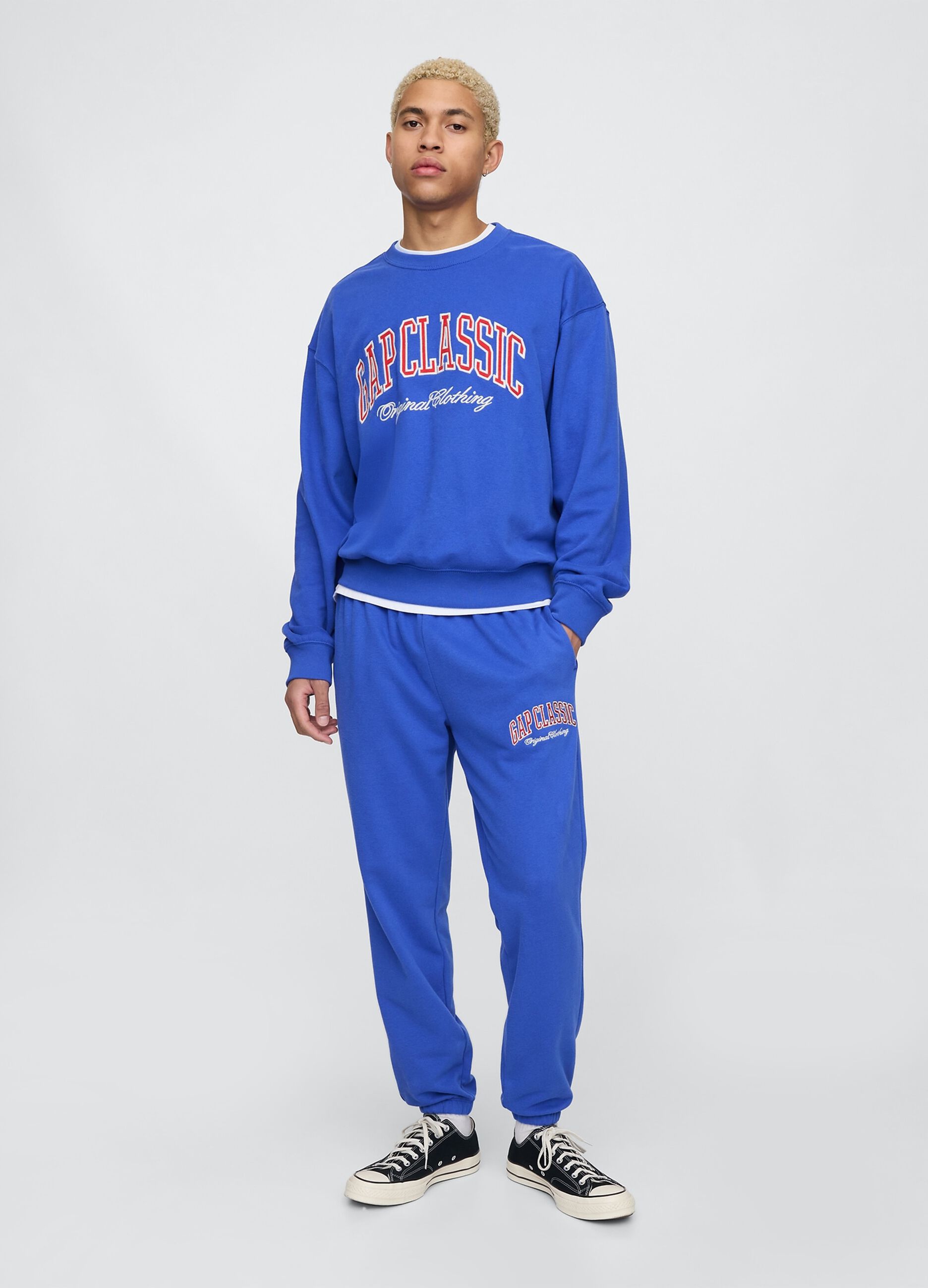 Felpa blu Gap Classic con stampa_3