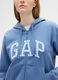 Felpa blu con cappuccio e zip_3