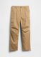 Pantaloni cargo beige elasticizzati_4