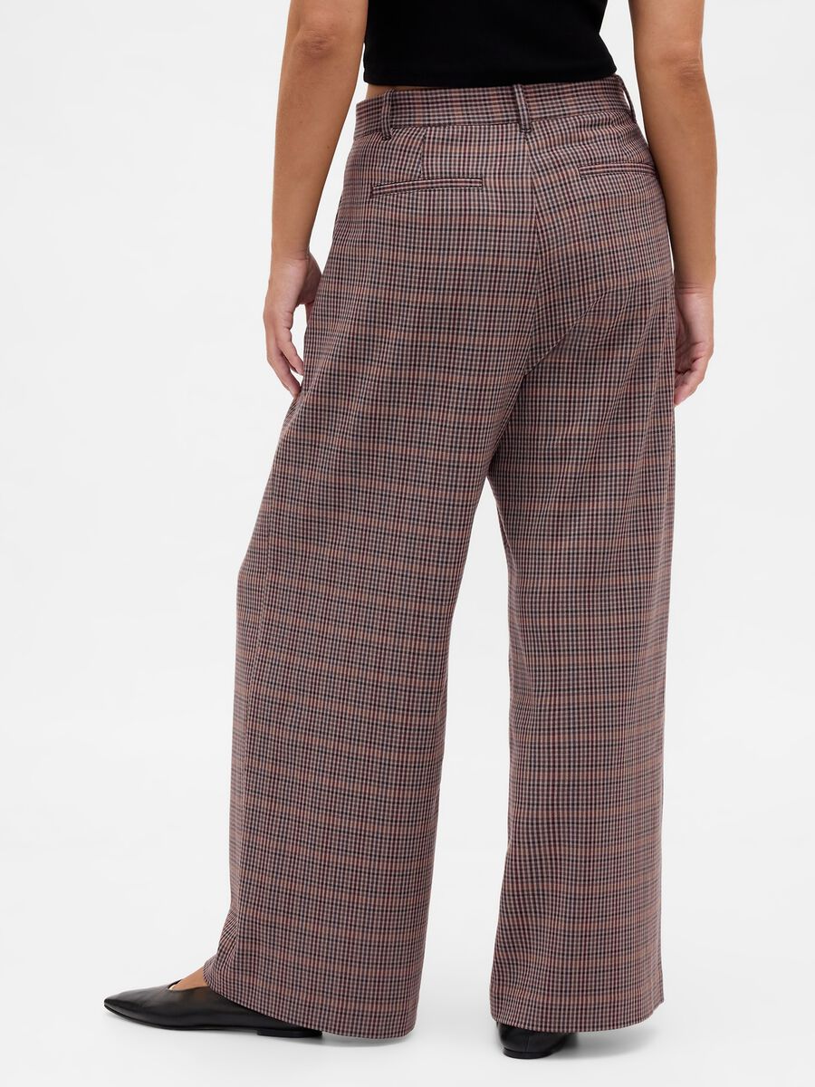 Brown stretch fabric trousers Woman_6