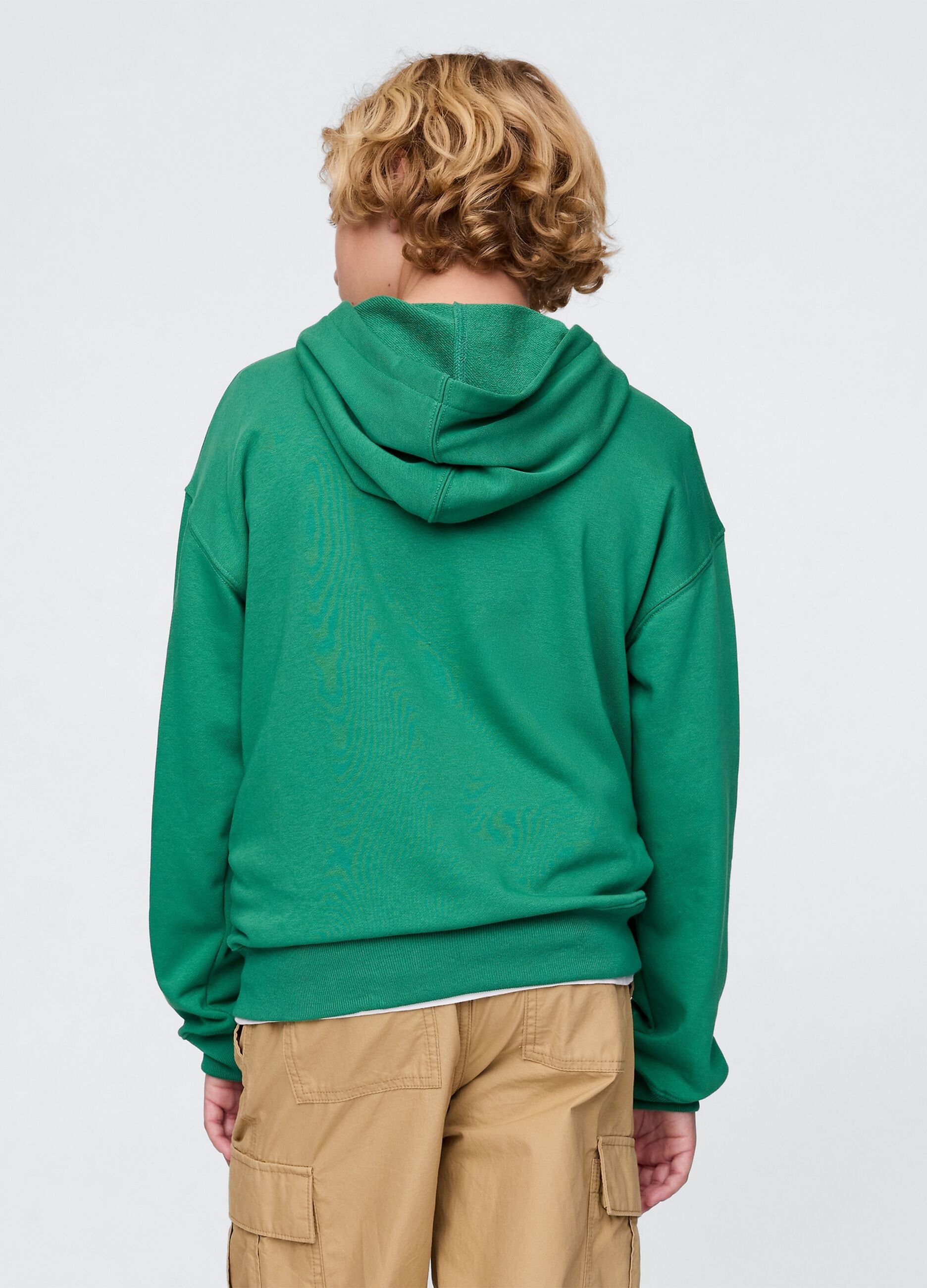 Felpa con cappuccio verde GAP Kids_1