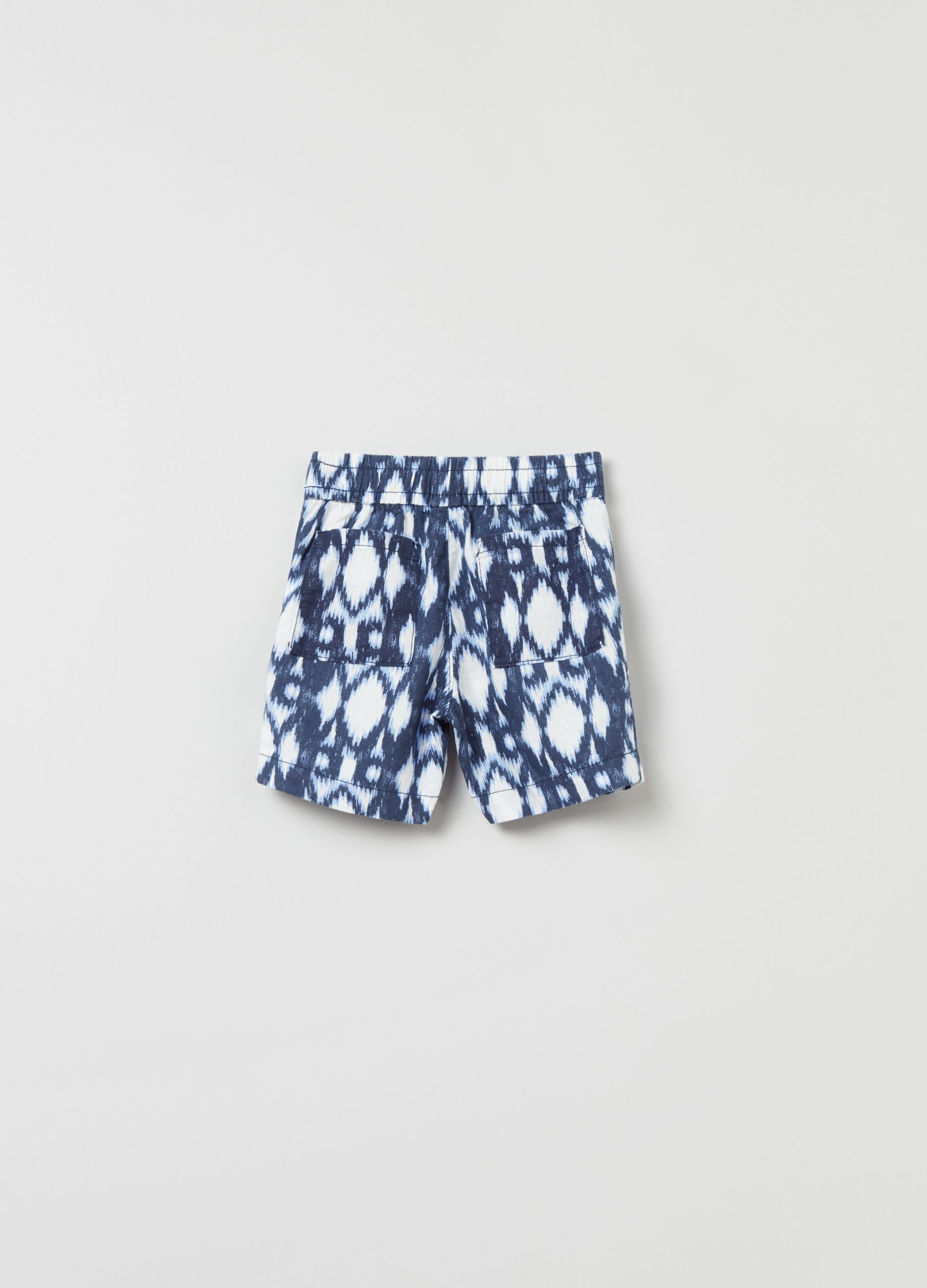 Shorts con coulisse e stampa_1