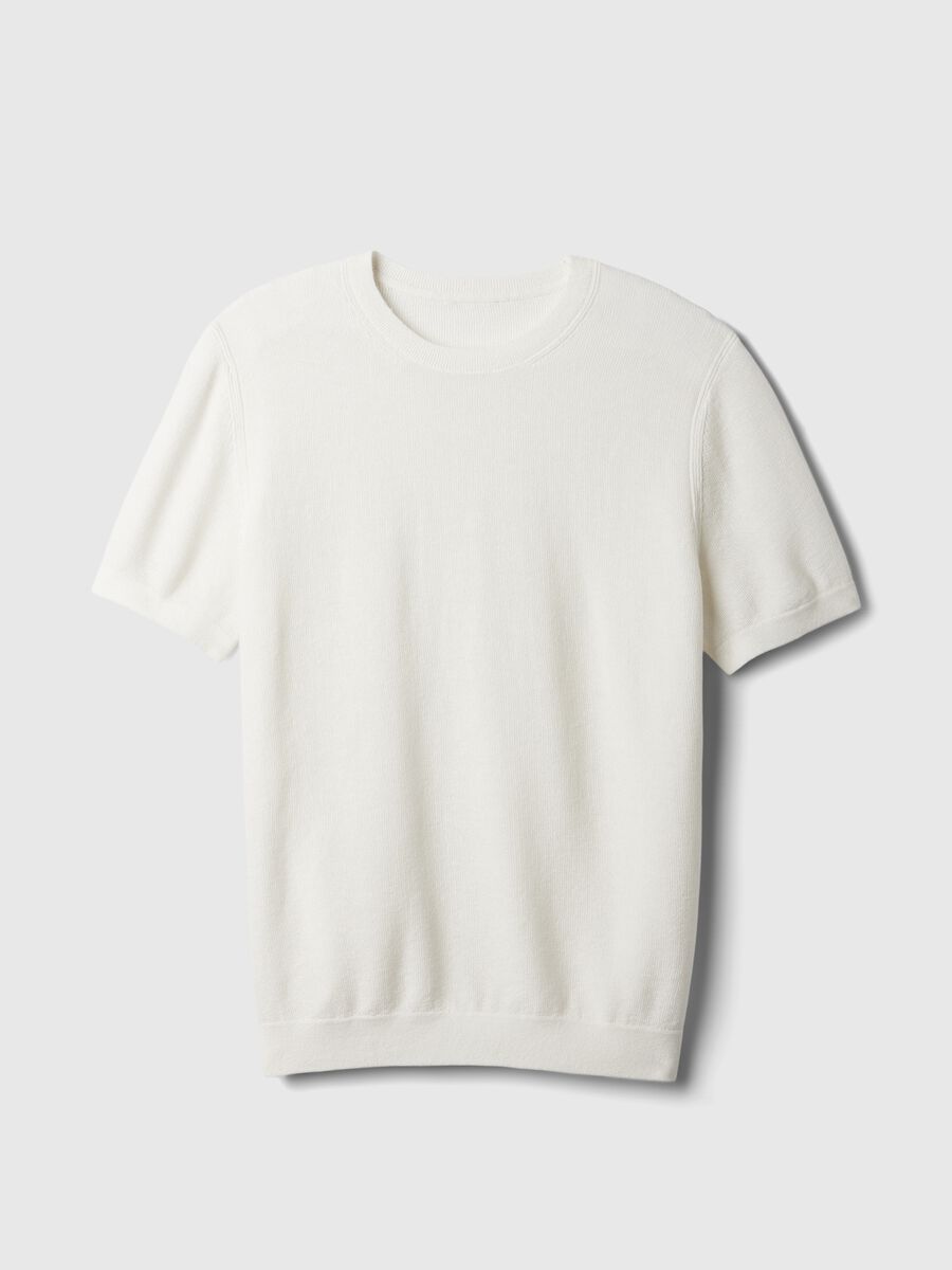 T-shirt in maglia di misto lino Uomo_3