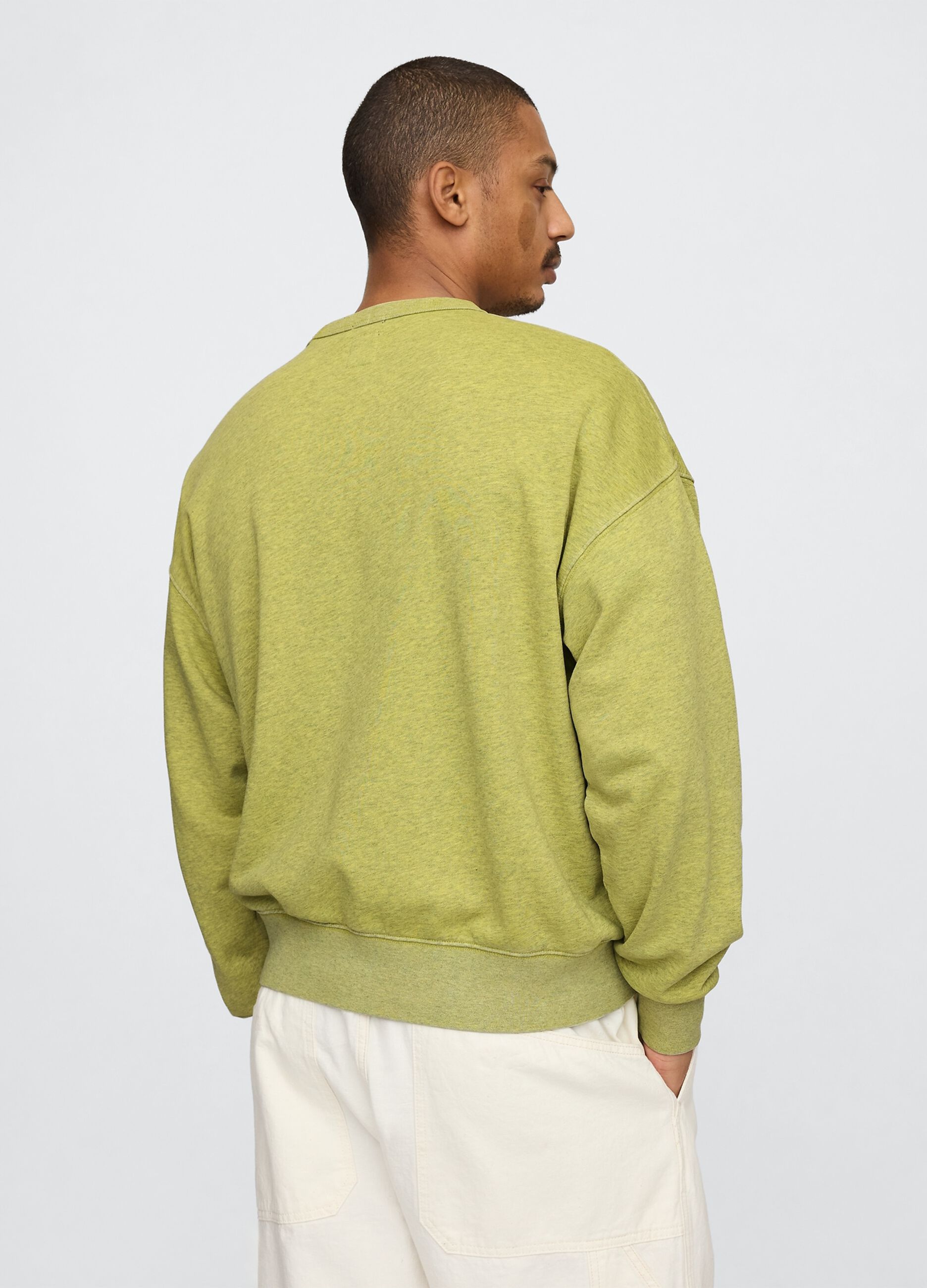 Felpa verde con logo ricamato_2
