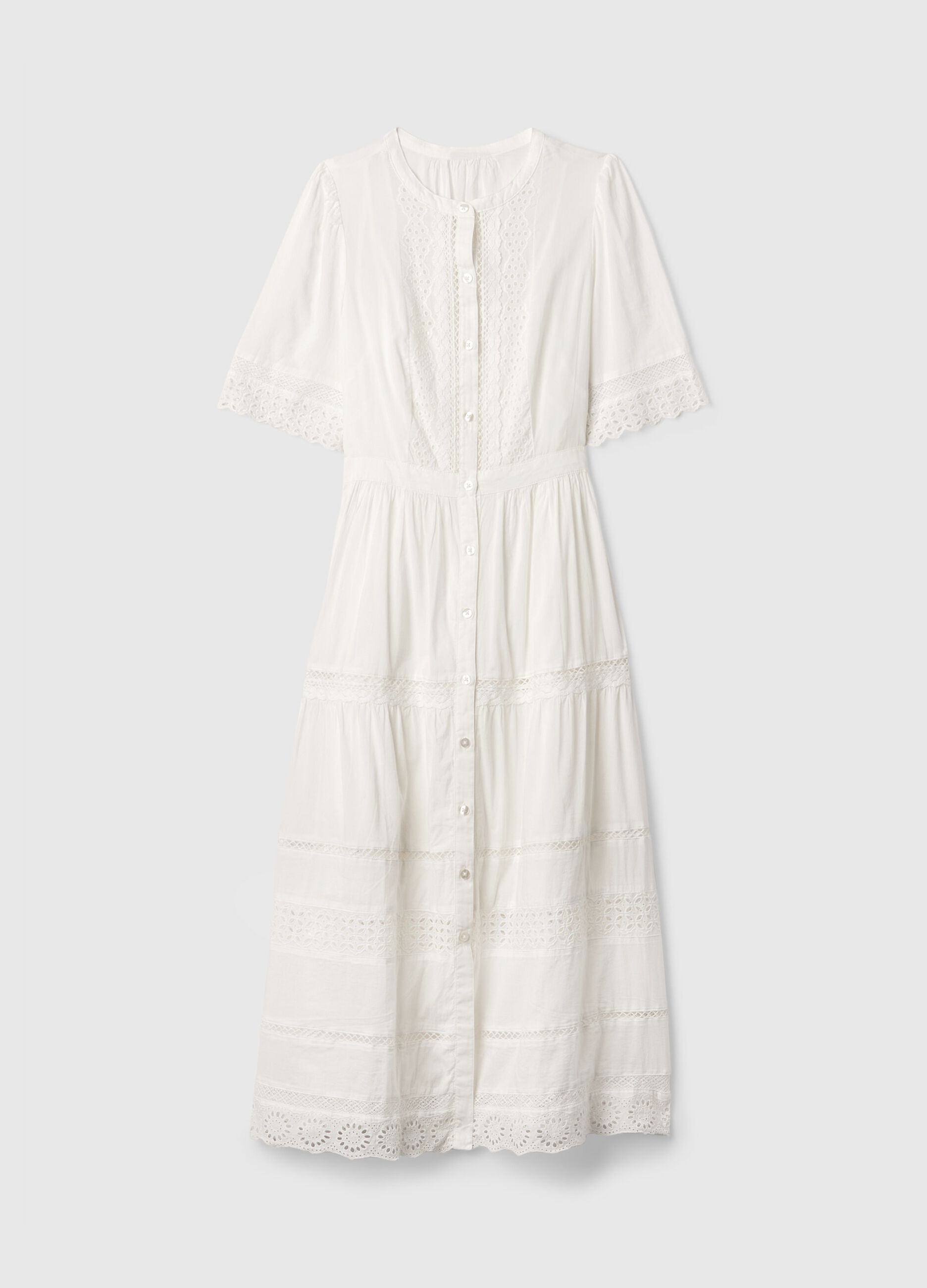 Vestito midi chemisier con pizzo_5